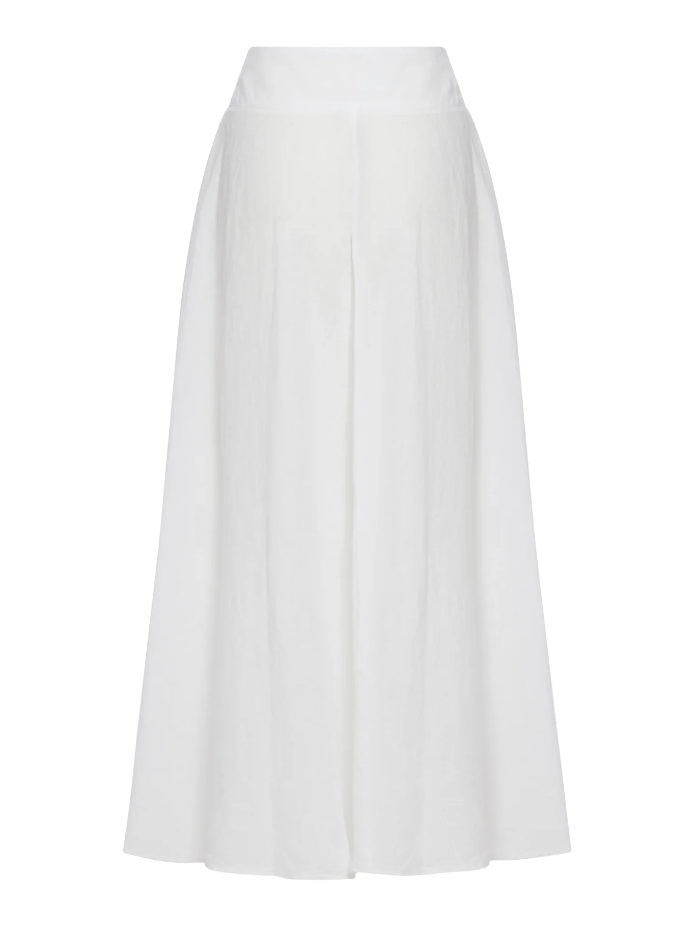 LONG LINEN FLOWER SKIRT WITH WAISTBAND - Image 2