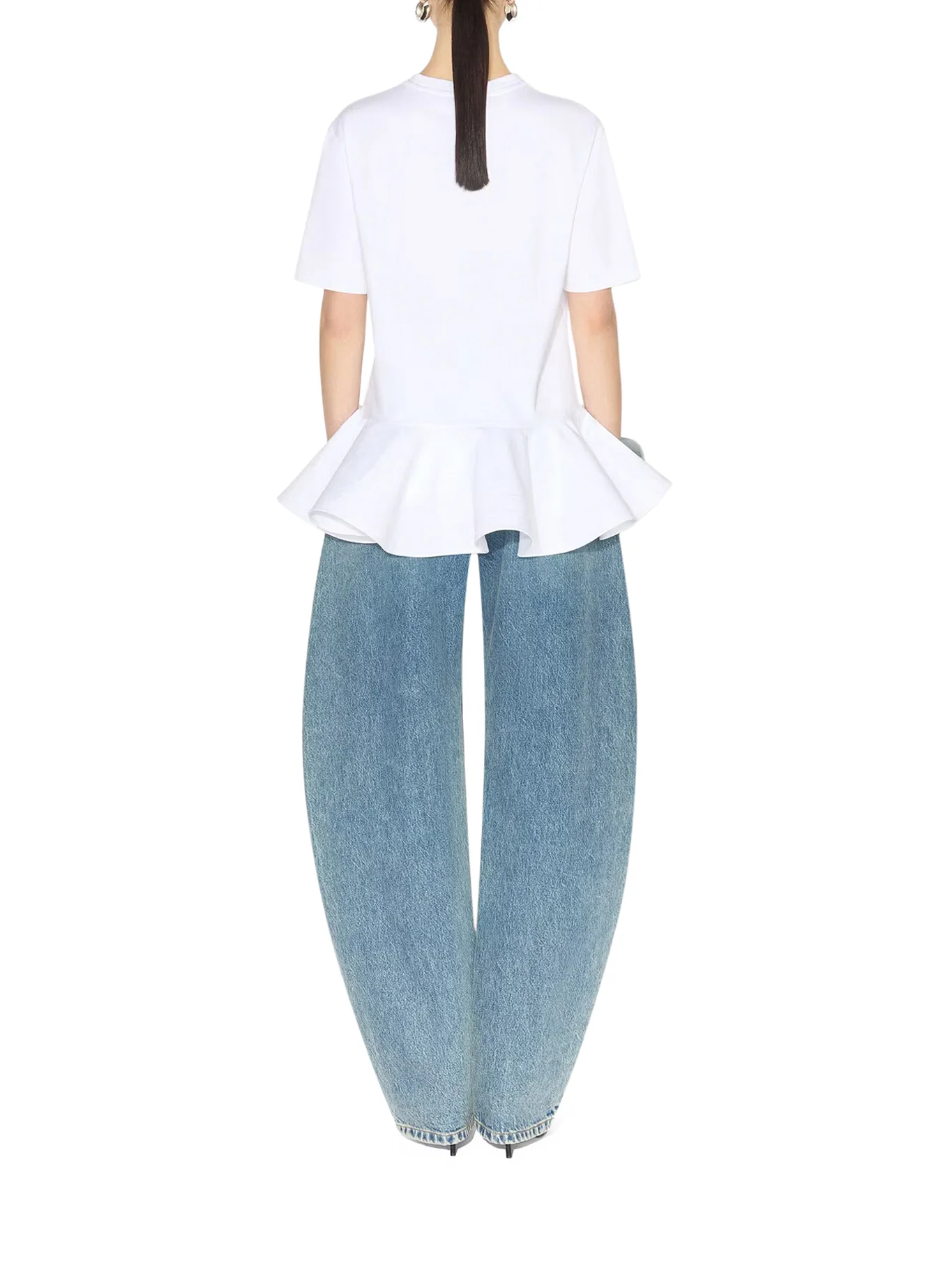 COTTON JERSEY T-SHIRT WITH CRINOLINE - Image 3