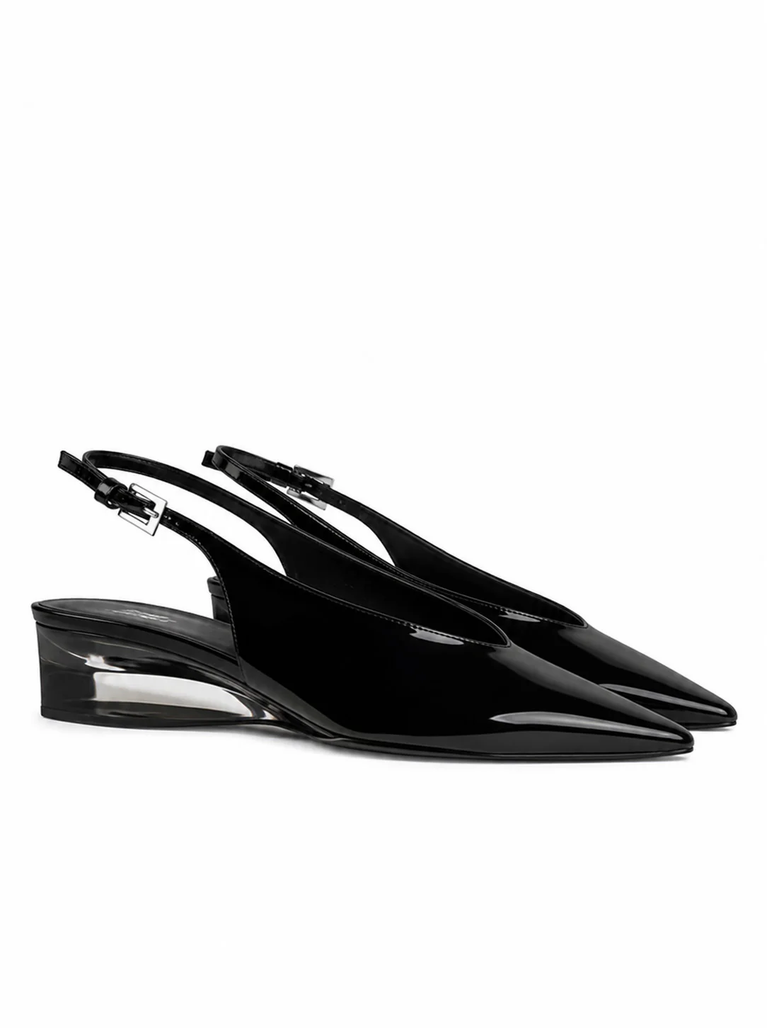 INVISIBLE WEDGE SLINGBACKS IN PATENT CALFSKIN - Image 3