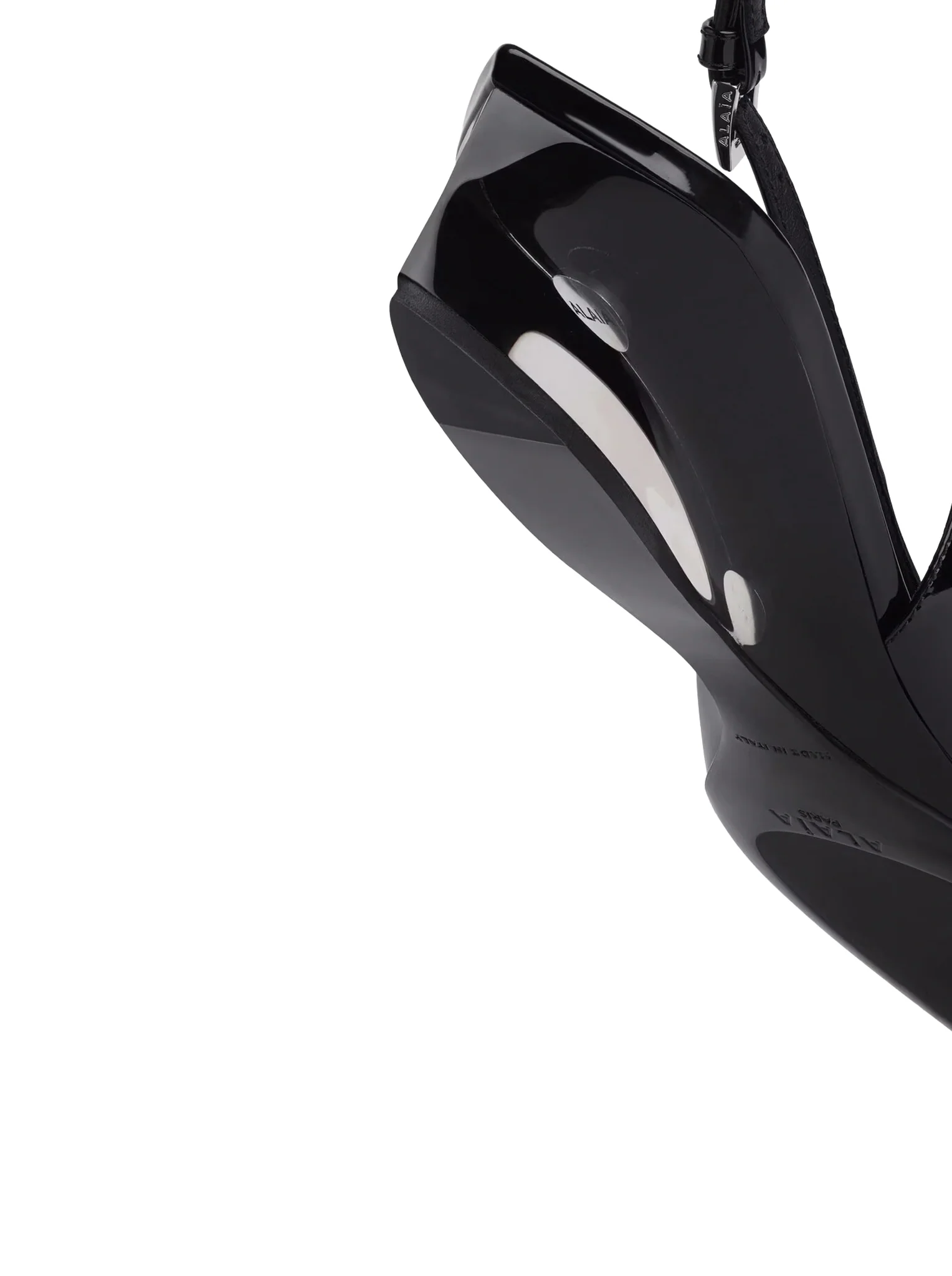INVISIBLE WEDGE SLINGBACKS IN PATENT CALFSKIN - Image 4