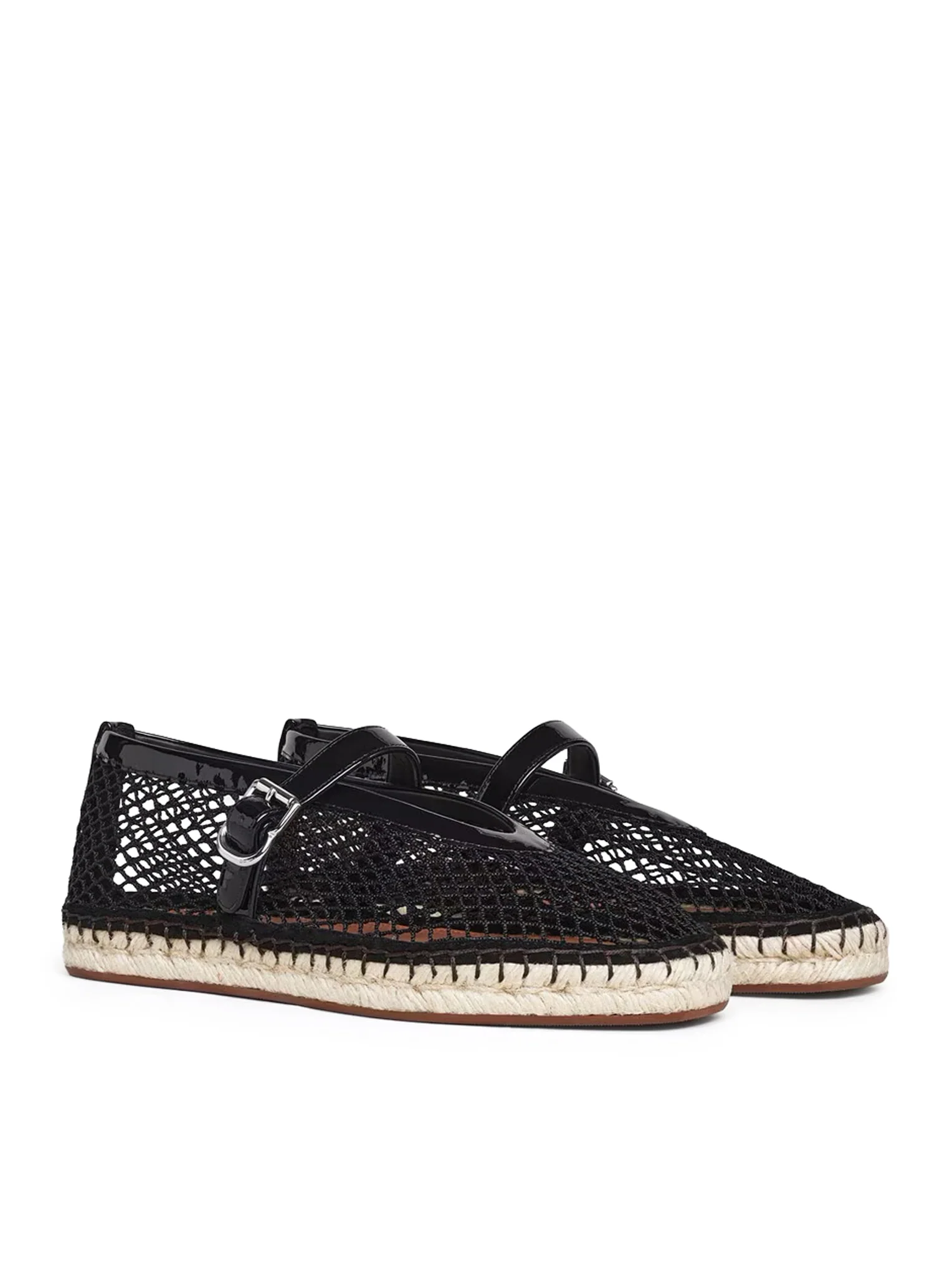 MESH AND PATENT LEATHER ESPADRILLES - Image 2