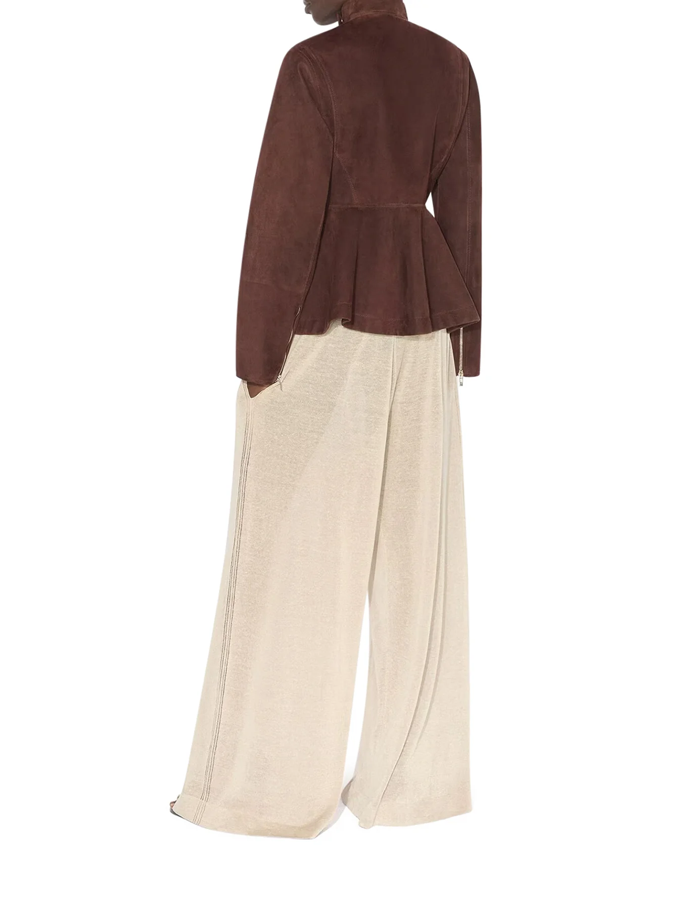 PEPLUM JACKET IN SUEDE GOATSKIN - Image 3