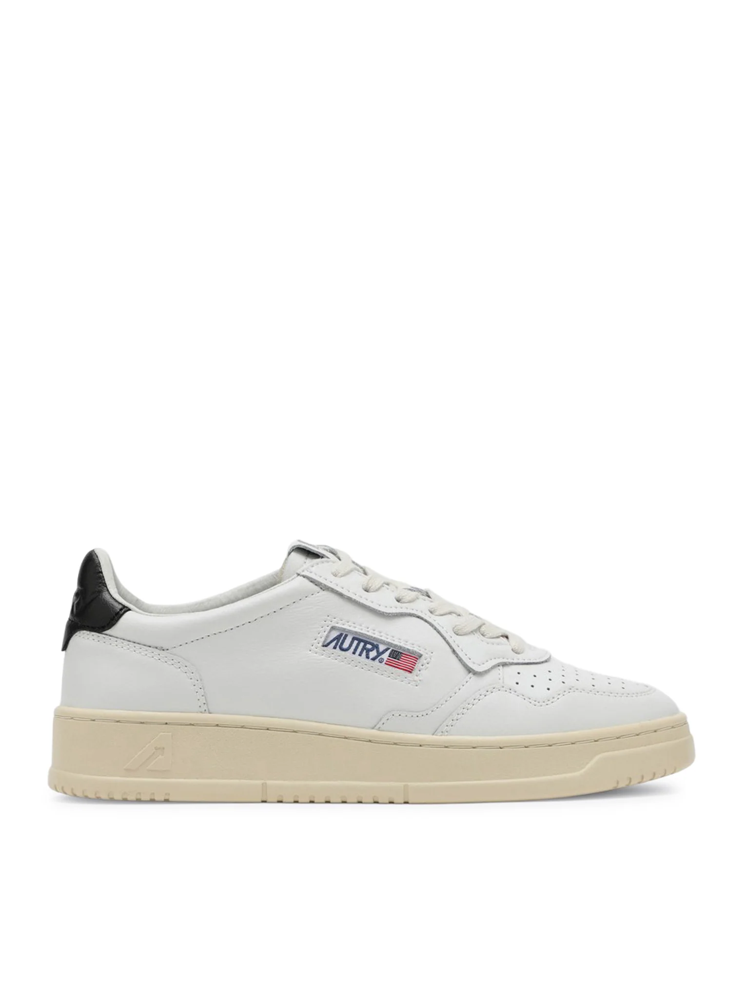 MEDALIST LOW SNEAKERS IN BLACK AND WHITE LEATHER