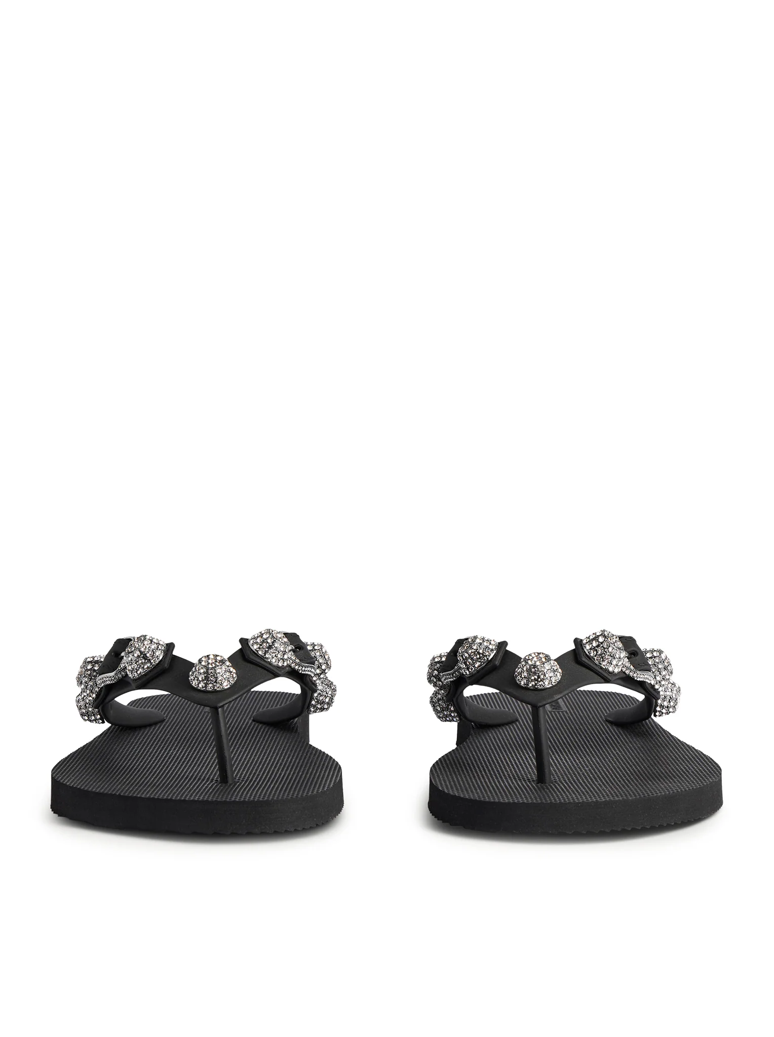 BLACK RUBBER FLIP-FLOPS SLIPPERS - Image 4