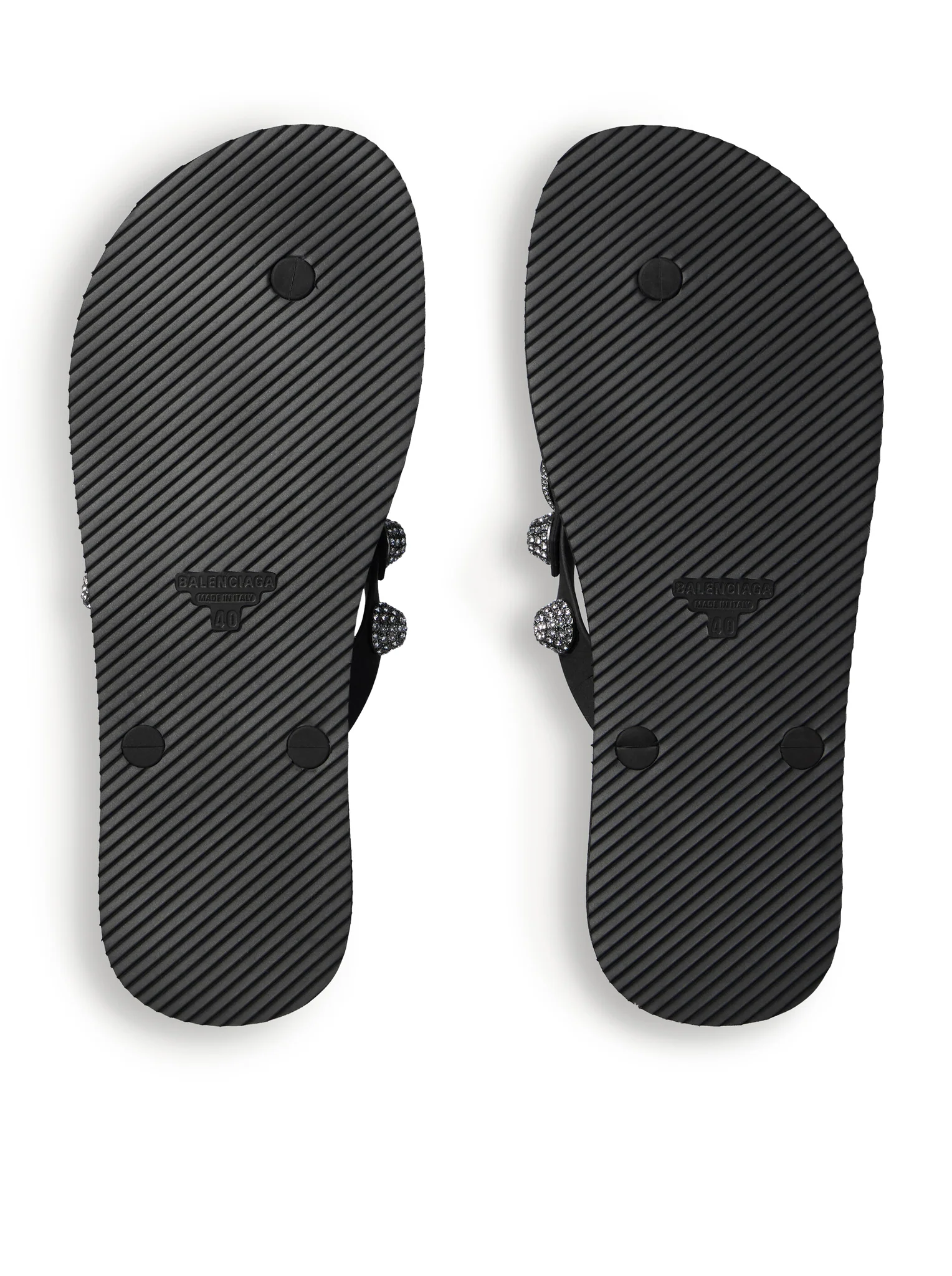 BLACK RUBBER FLIP-FLOPS SLIPPERS - Image 6