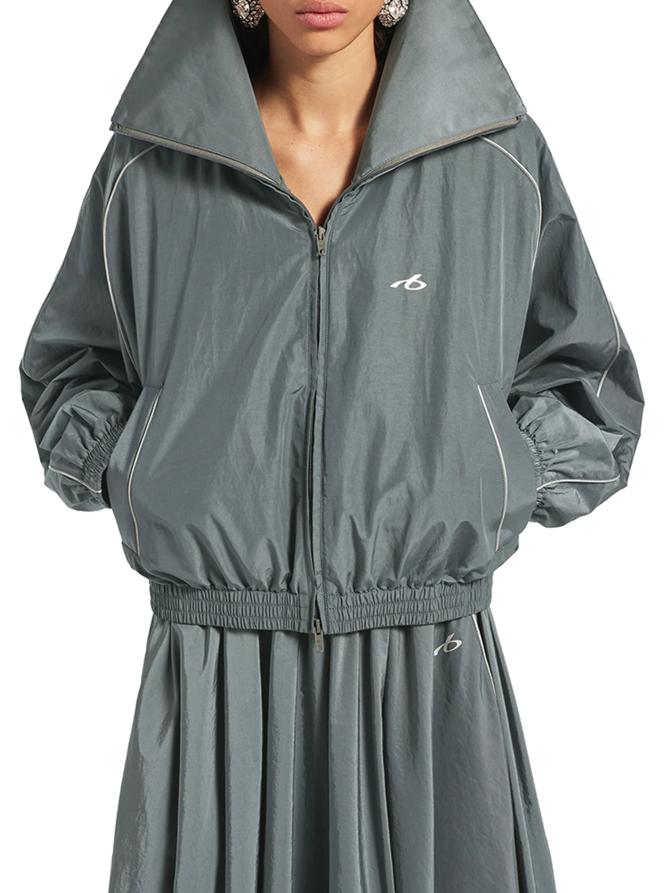BODIES HIGH NECK JACKET IN TECHNICAL COTTON POPLIN - Image 3