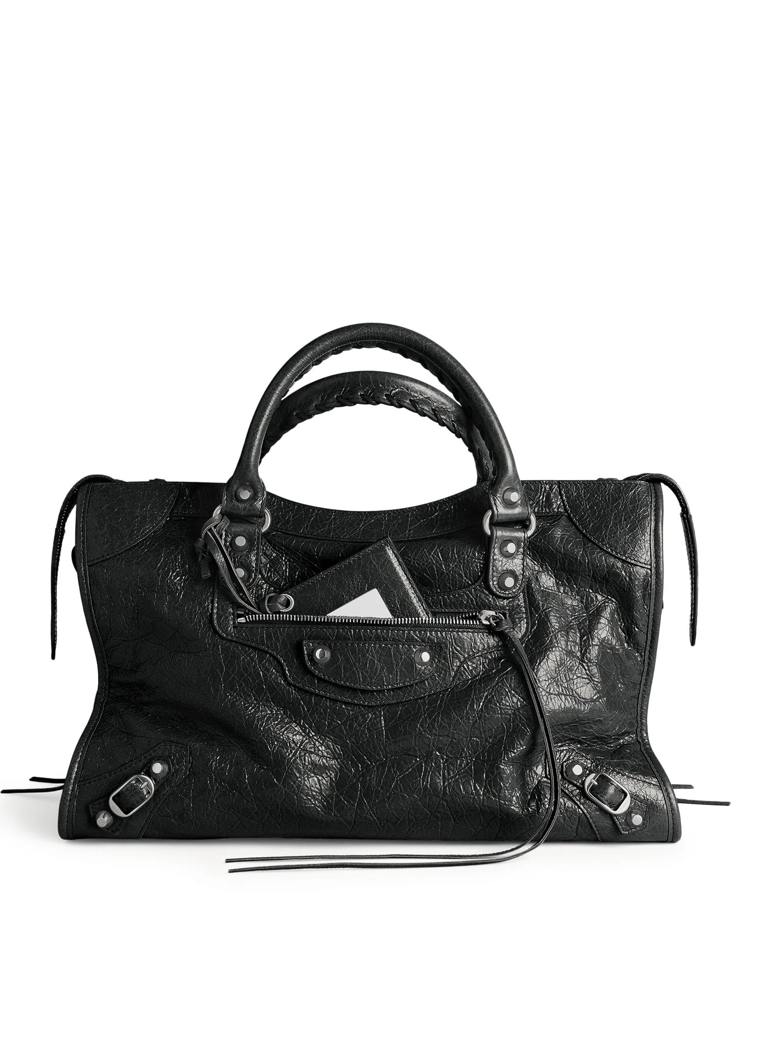 LE CITY MEDIUM BAG IN ARENA LAMBSKIN WITH POLISHED SILVER METAL DETAILS