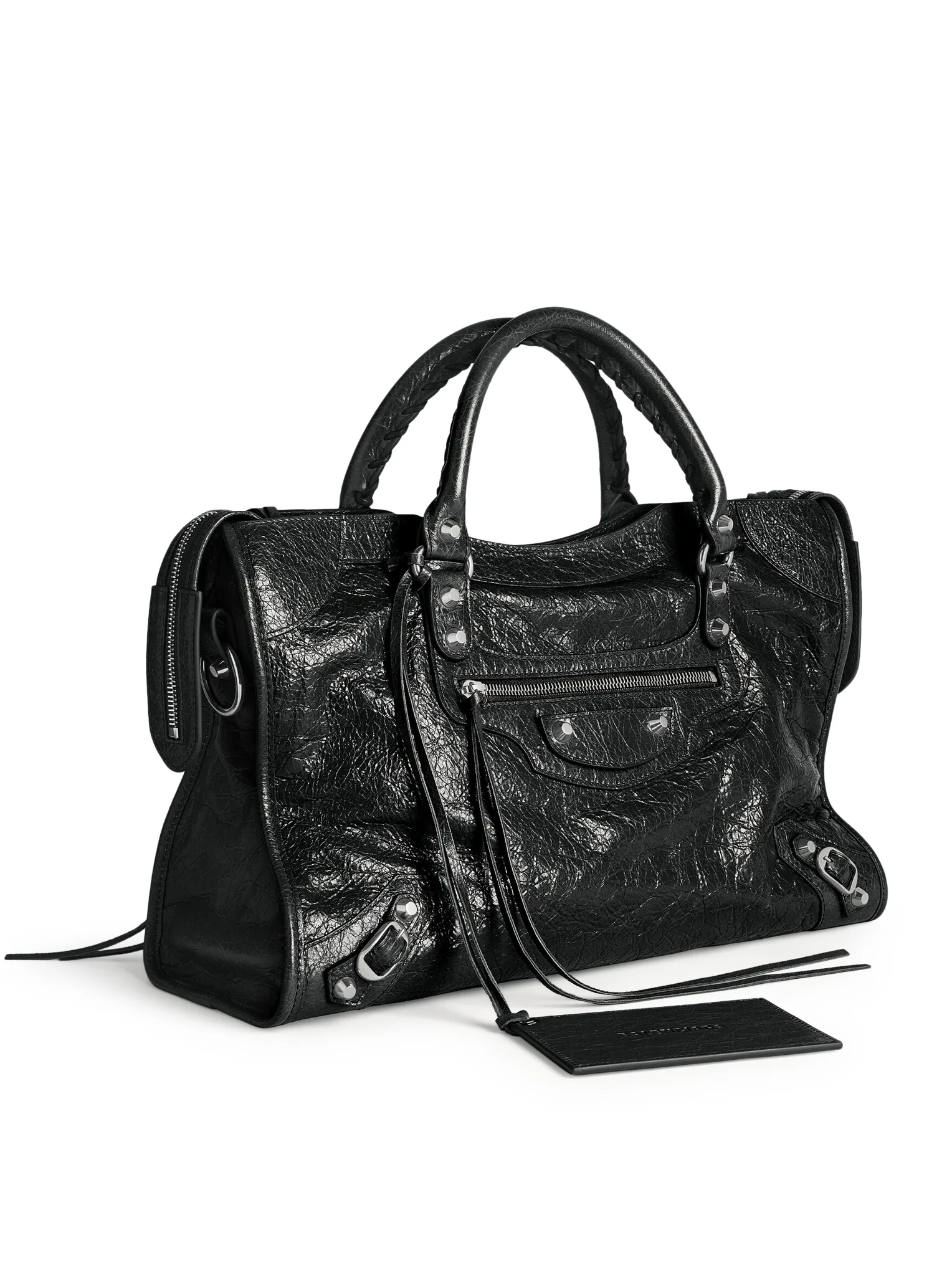 LE CITY MEDIUM BAG IN ARENA LAMBSKIN WITH POLISHED SILVER METAL DETAILS - Image 2