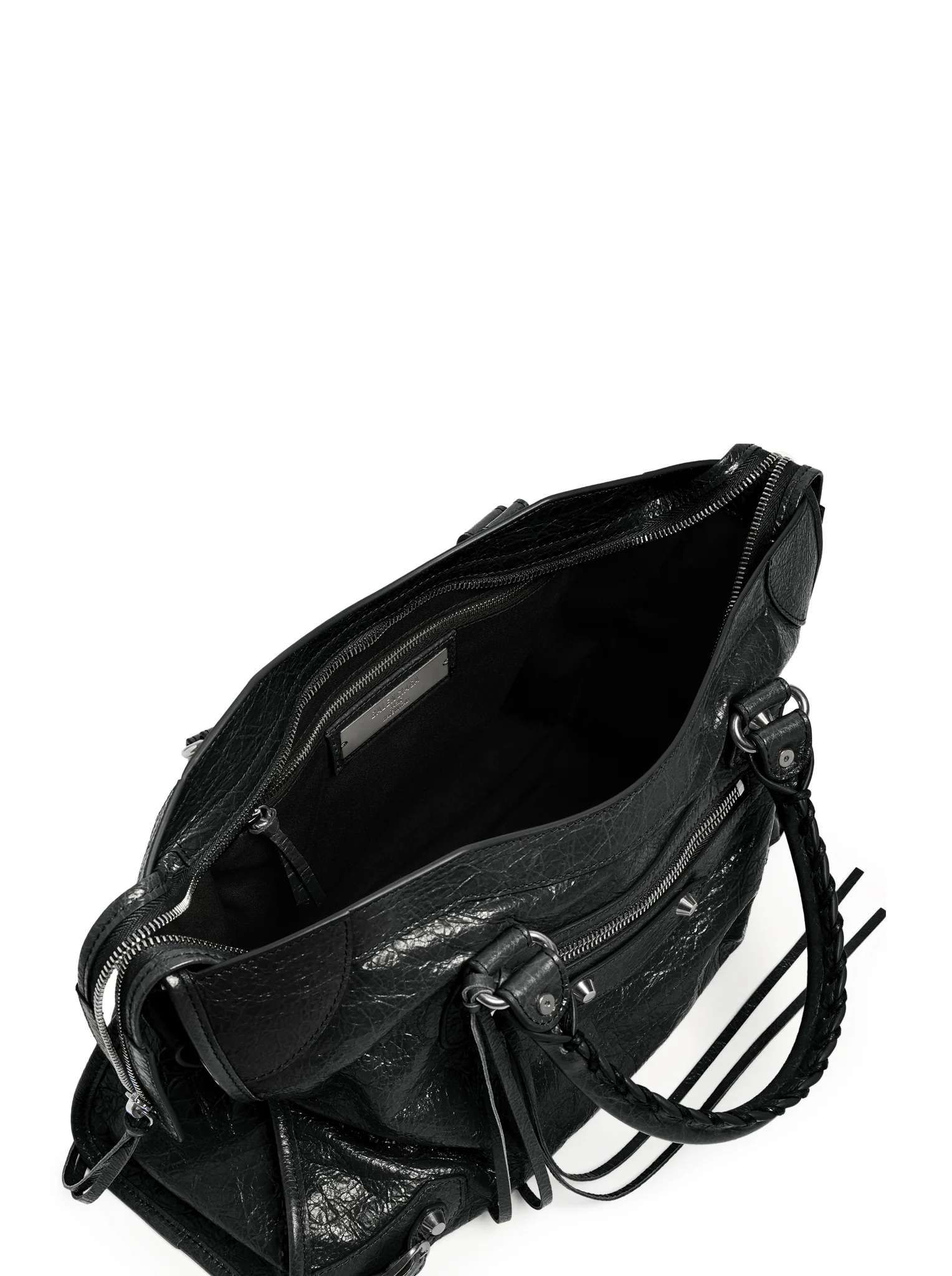 LE CITY MEDIUM BAG IN ARENA LAMBSKIN WITH POLISHED SILVER METAL DETAILS - Image 5