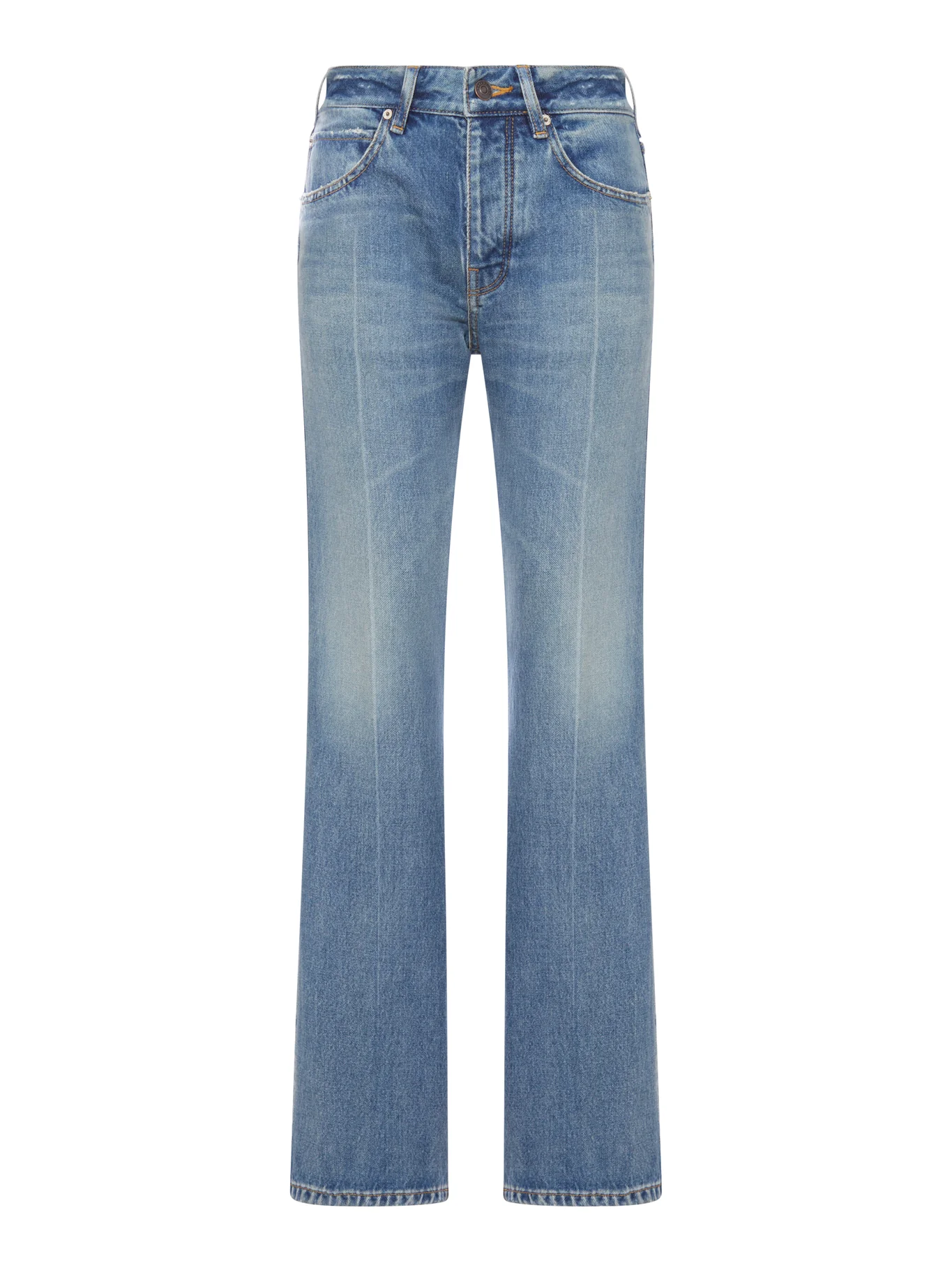 MEDIUM WASH DENIM FLARE JEANS