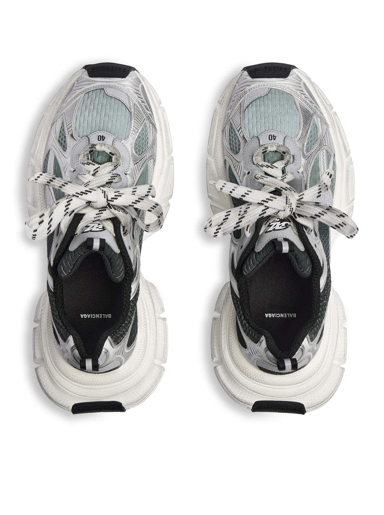 MEN`S 3XL GRADIENT SNEAKER IN BLACK/GREY/WHITE - Image 6