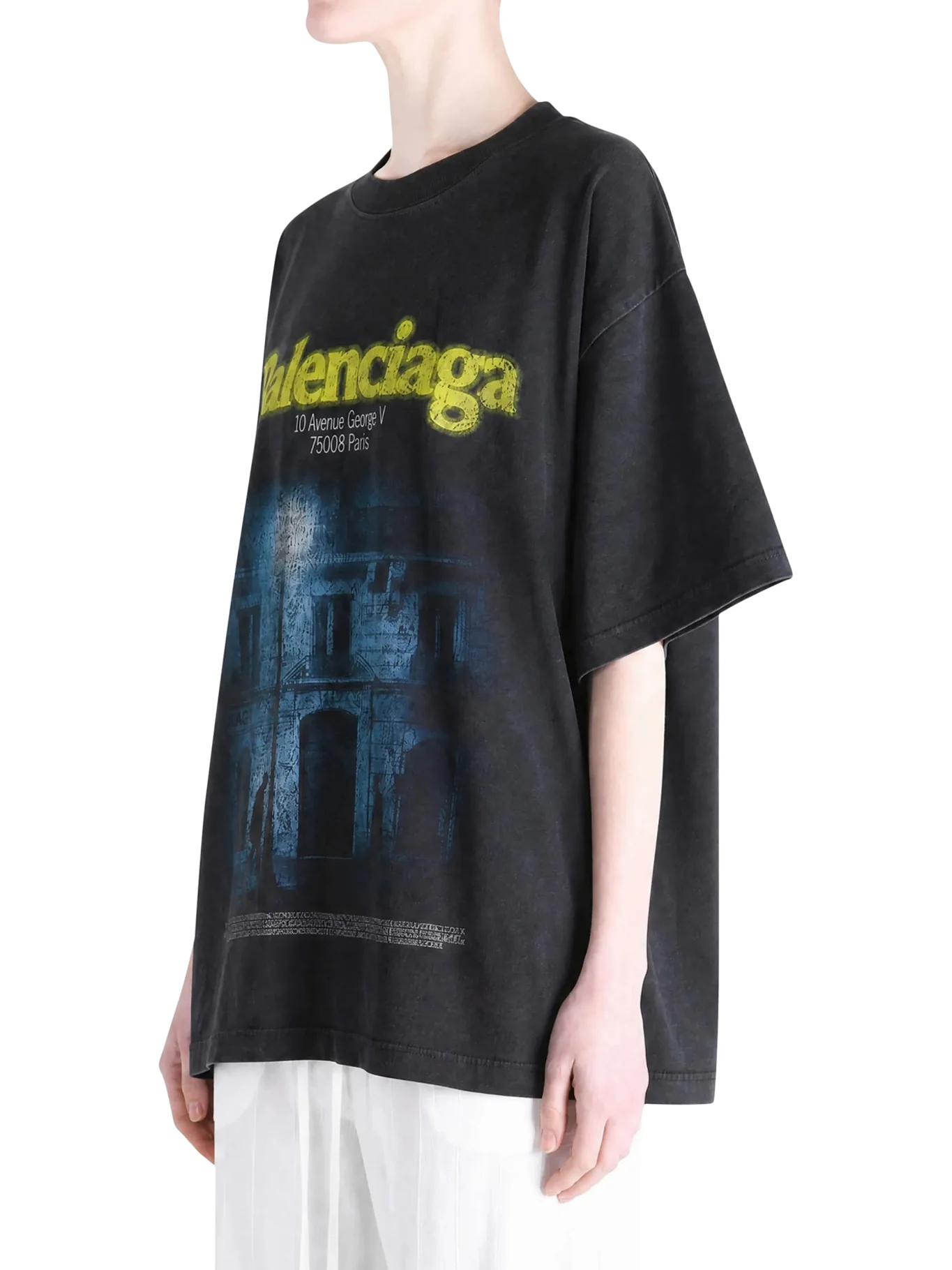OVERSIZED T-SHIRT IN DRY BLACK JERSEY - Image 3