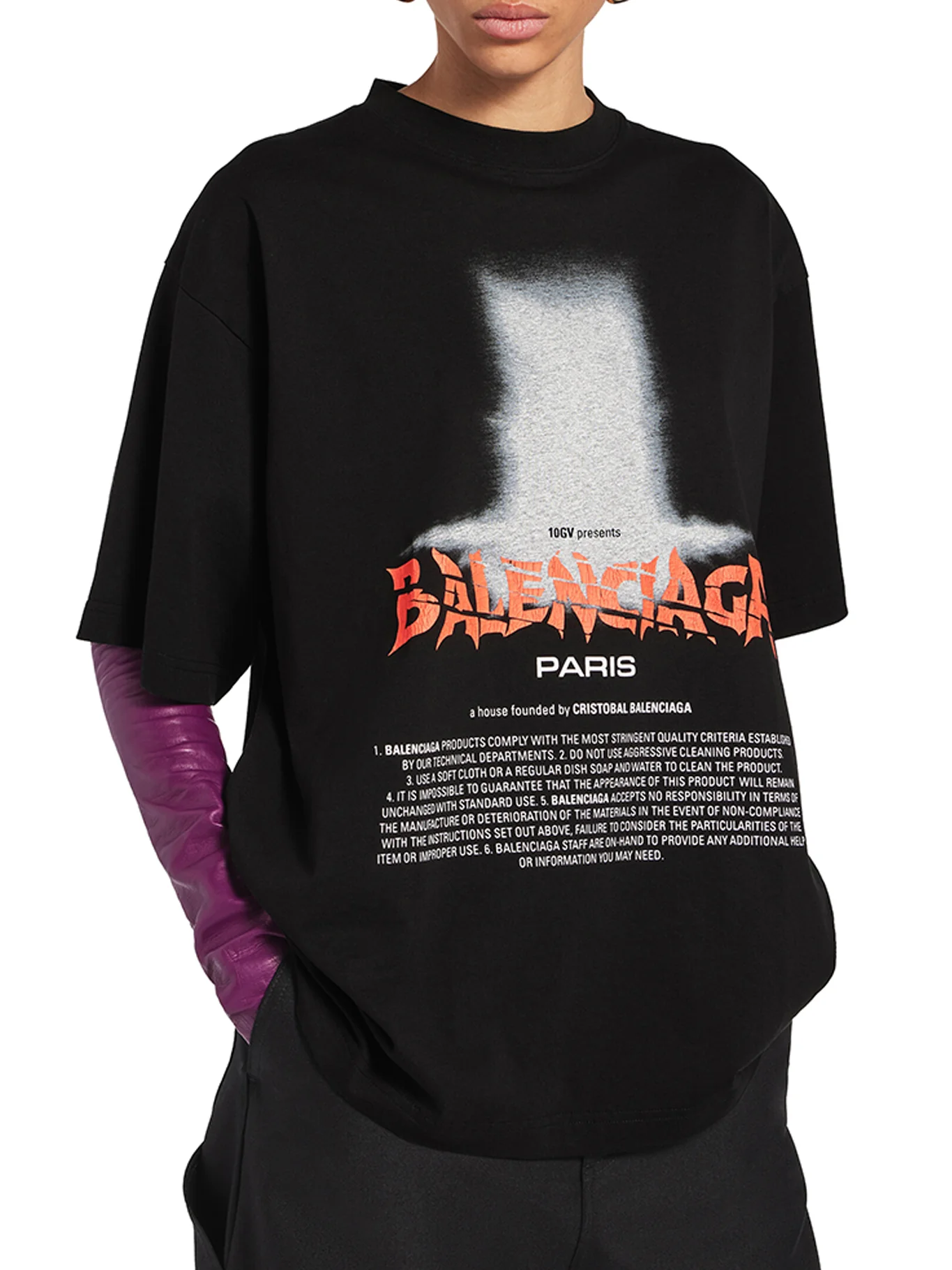 OVERSIZED THE DOOR T-SHIRT IN DRY BLACK JERSEY - Image 3