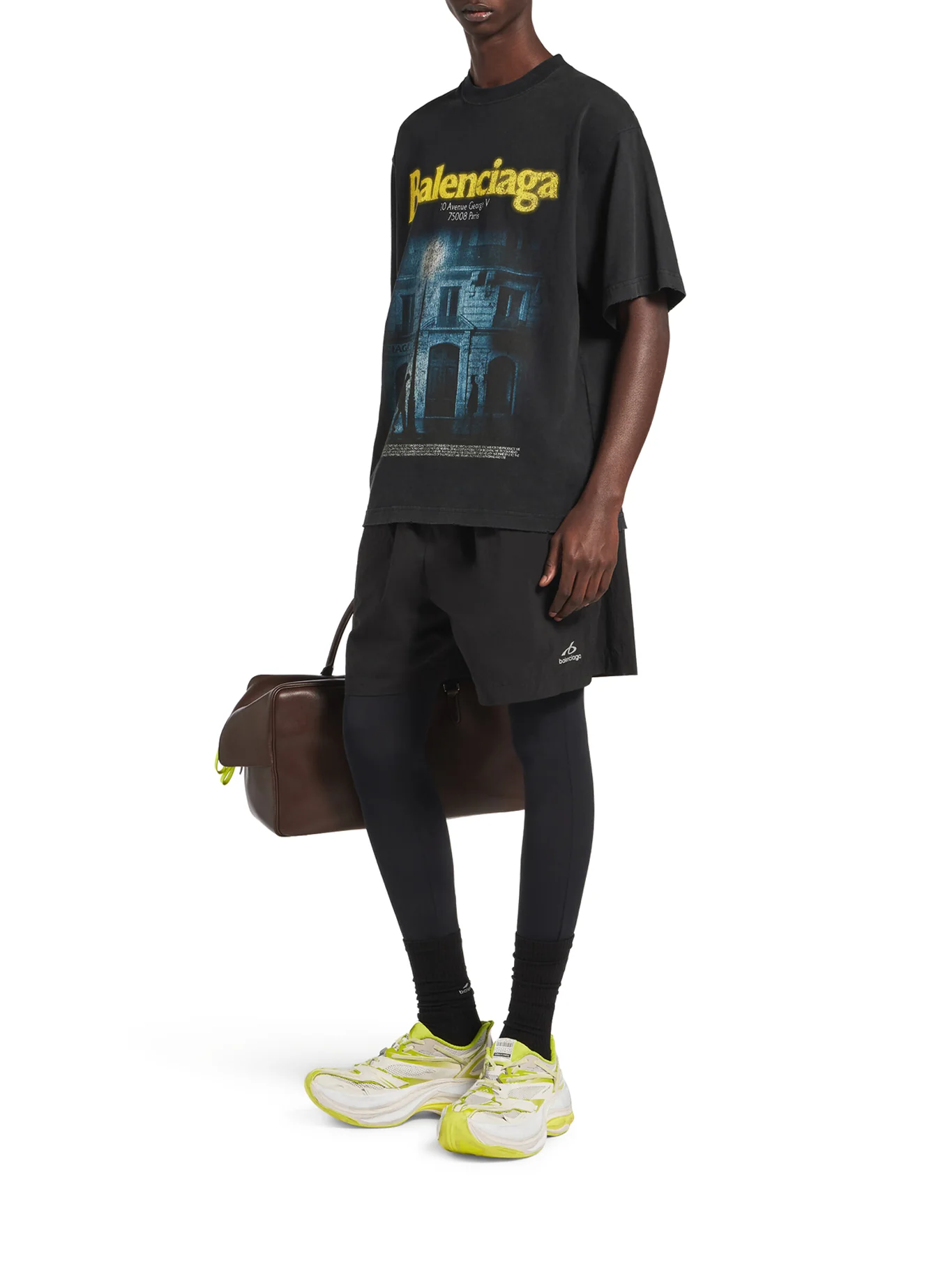 THE ADDRESS MEDIUM FIT T-SHIRT IN WASHED BLACK - Image 2