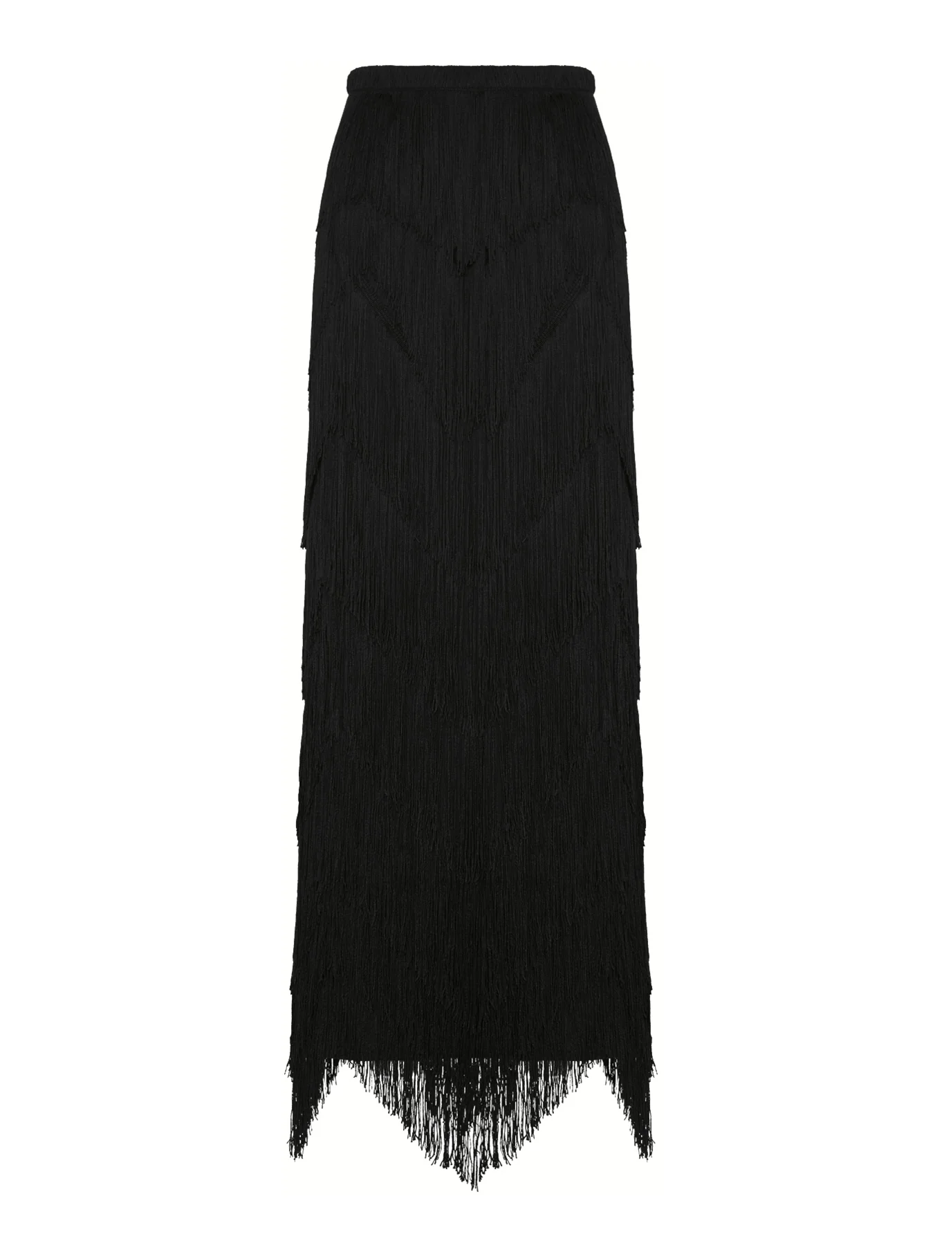 DARA LONG SKIRT WITH FRINGES