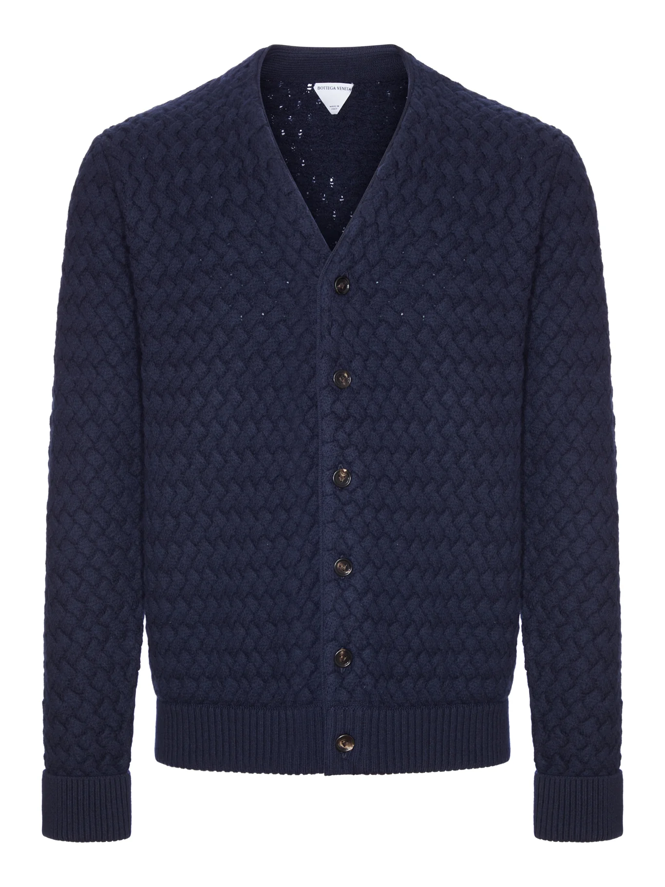 CABLE-KNIT WOOL CARDIGAN