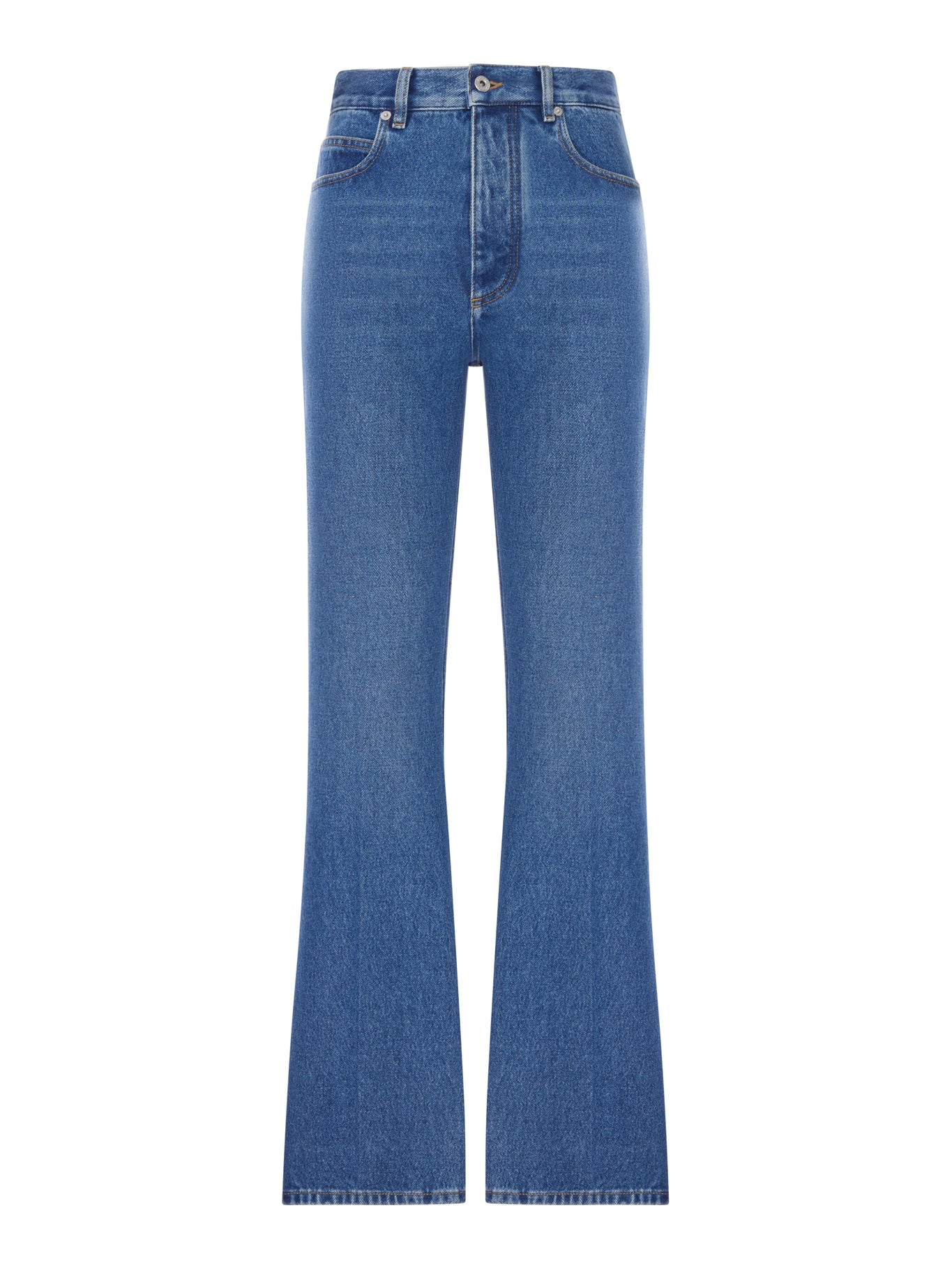MEDIUM INDIGO WASH FLARED JEANS