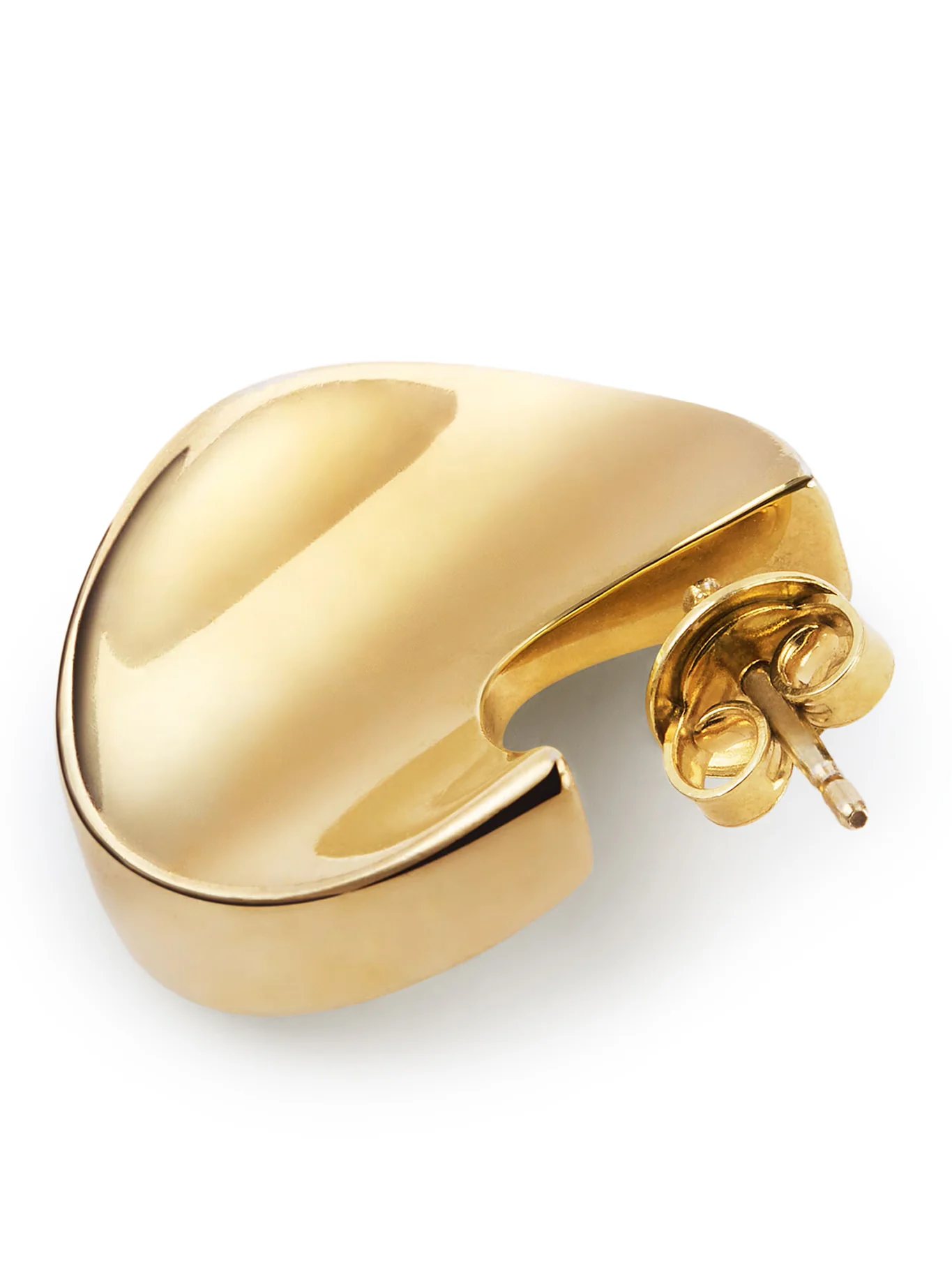 SCULPTURAL AND CURVED EARRINGS WITH GOLD FINISH - Image 3