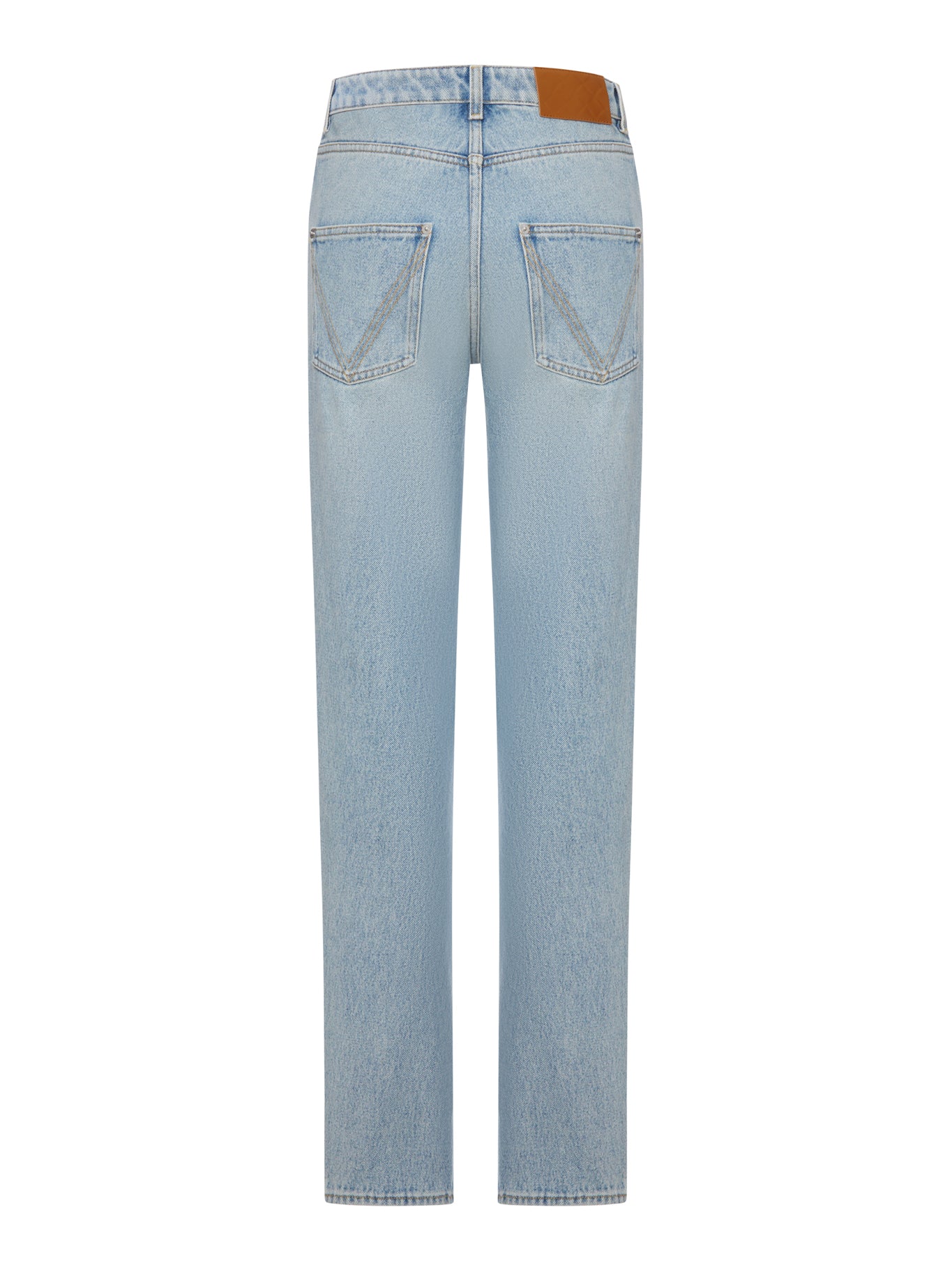 STRAIGHT LEG DENIM JEANS, LIGHT WASH - Image 2