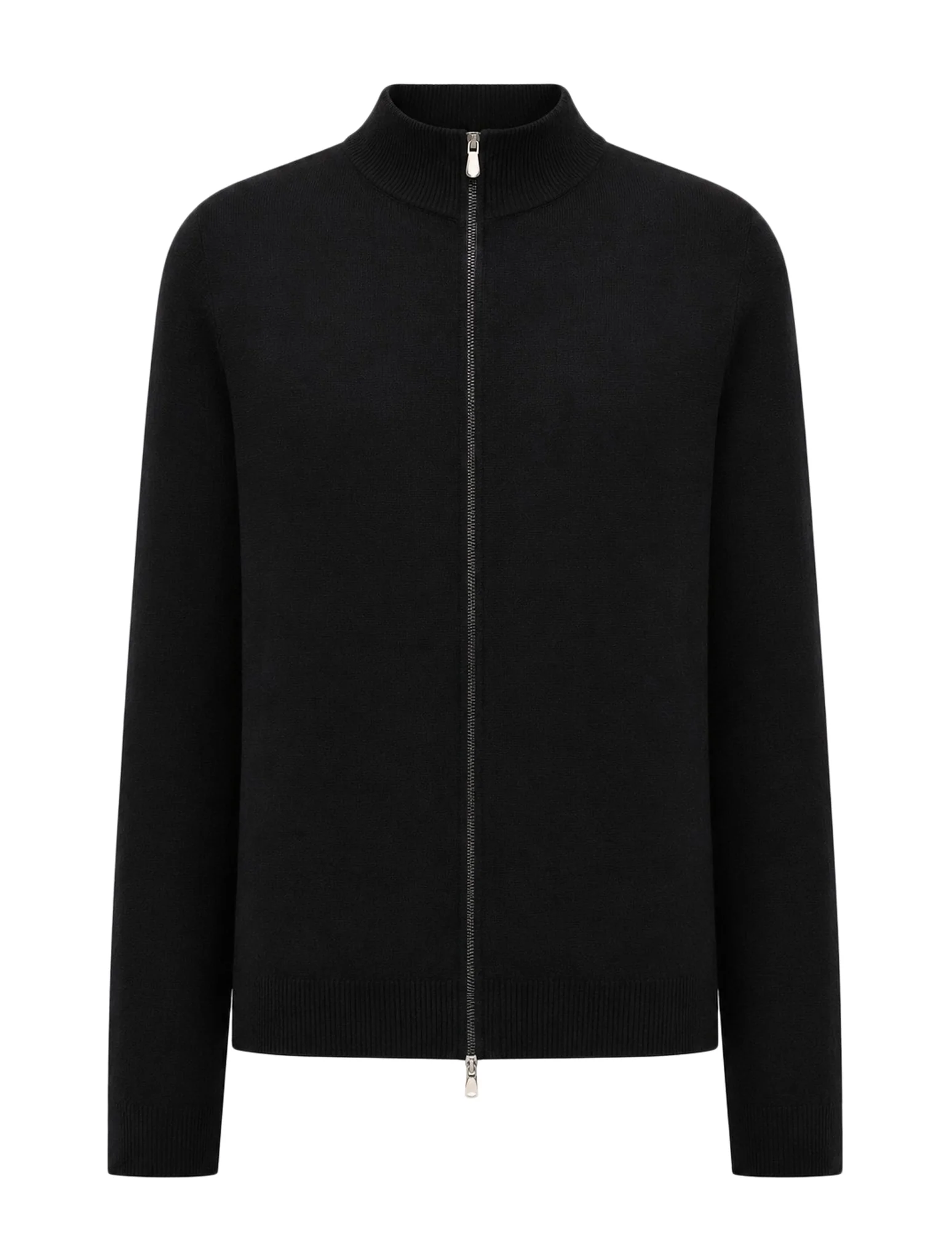 CASHMERE ZIP-UP CARDIGAN