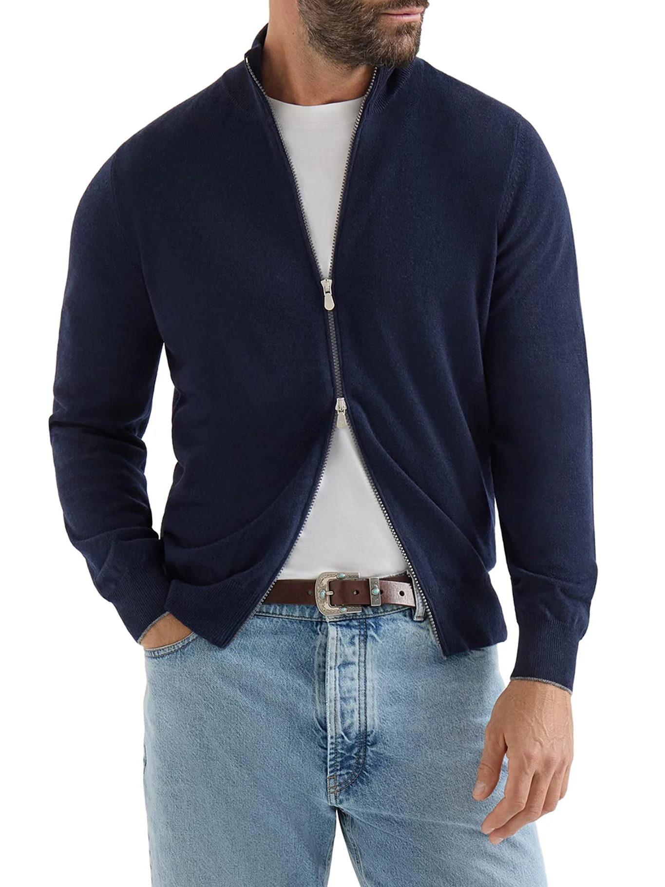 CASHMERE ZIP-UP CARDIGAN - Image 3