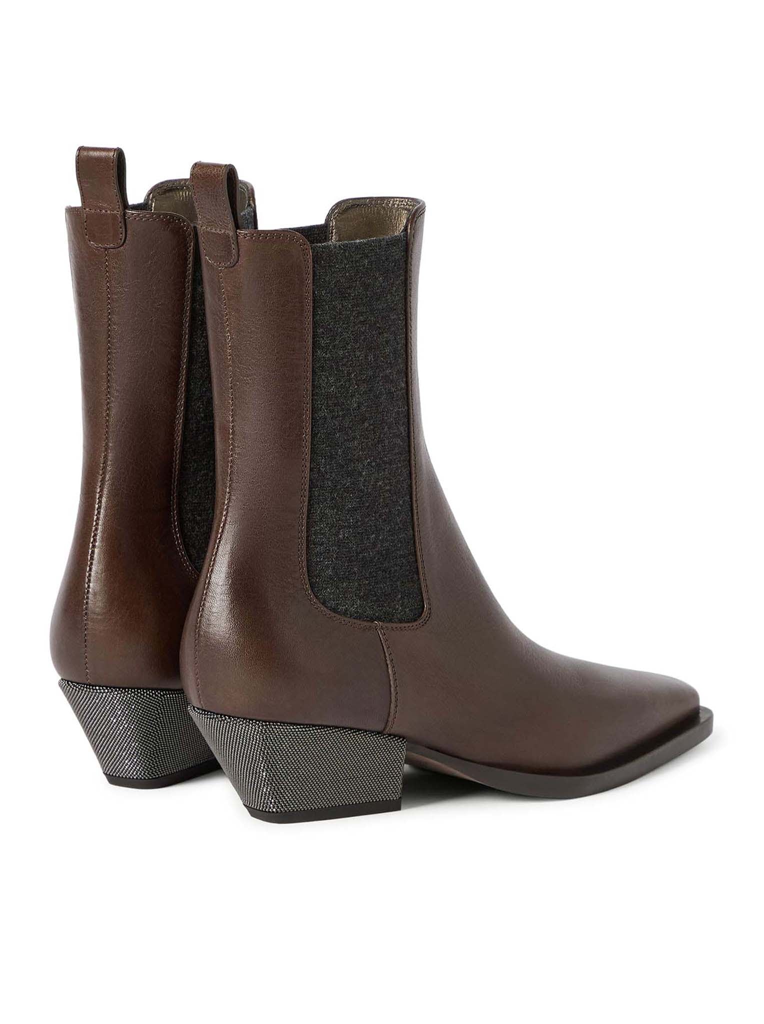 CHELSEA BOOT IN VITELLO RIDING CON PRECIOUS HEEL - Image 4