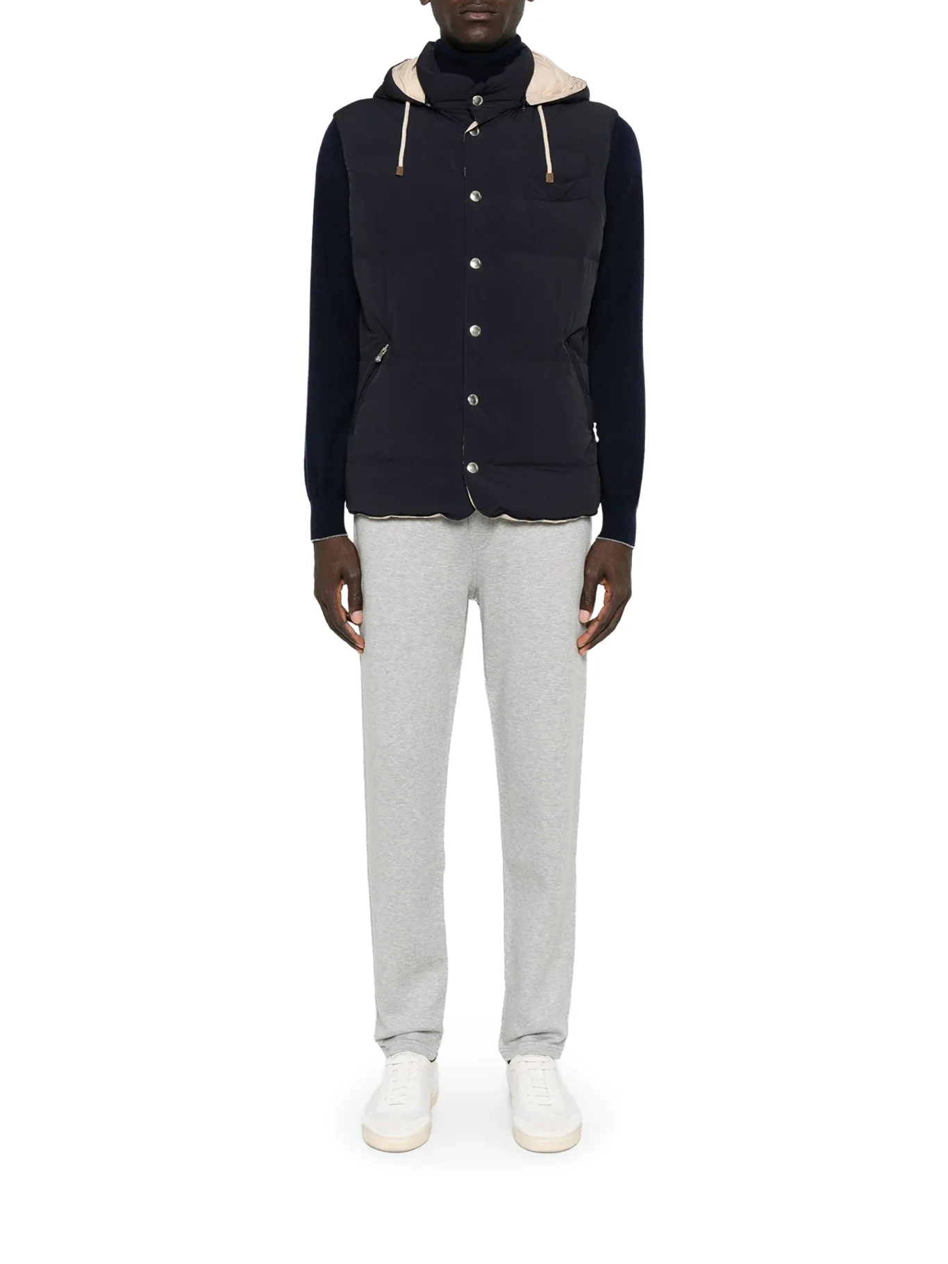 DOUBLE-BAND COTTON, CASHMERE AND SILK SWEATPANTS - Image 2