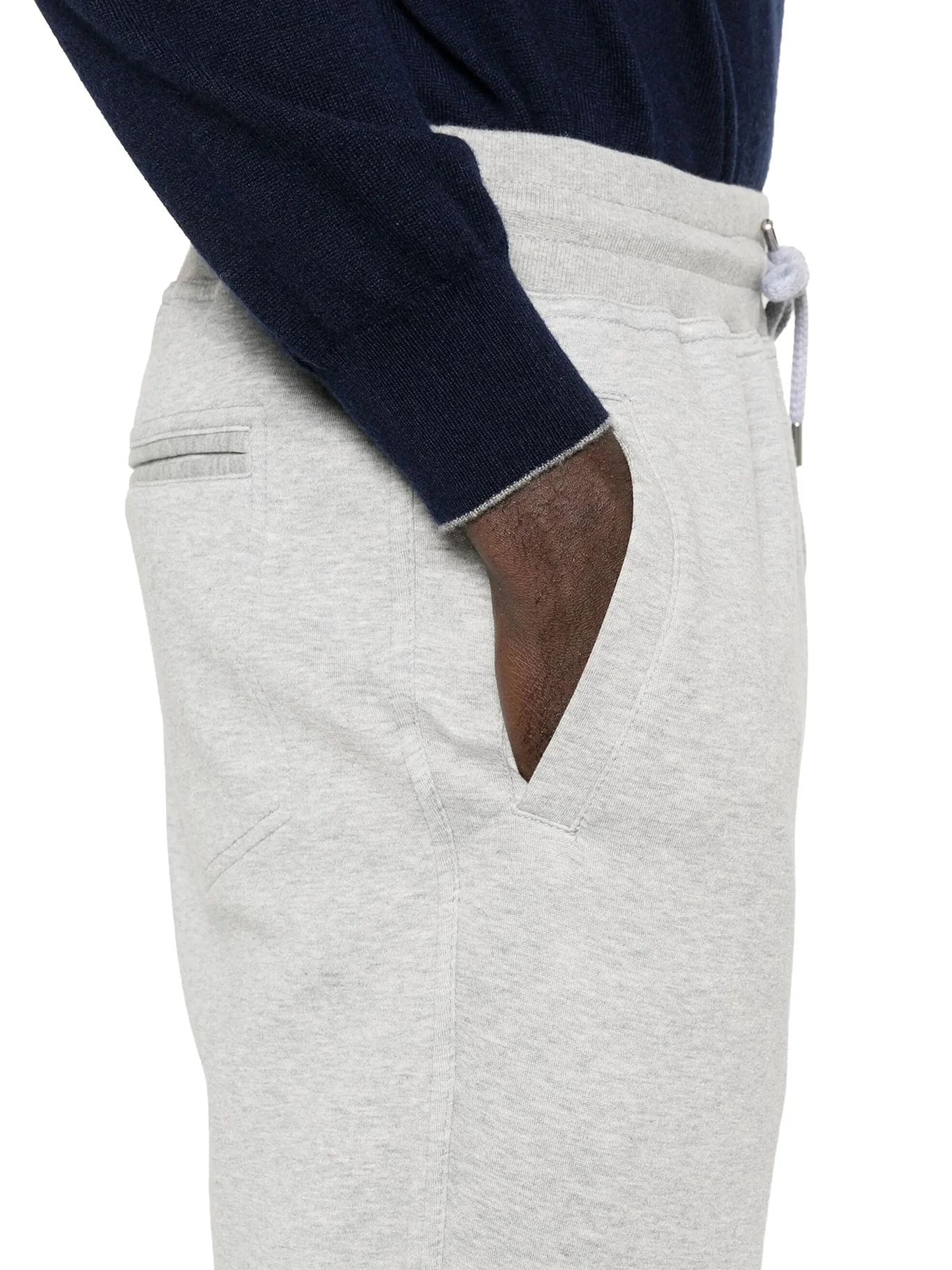 DOUBLE-BAND COTTON, CASHMERE AND SILK SWEATPANTS - Image 5