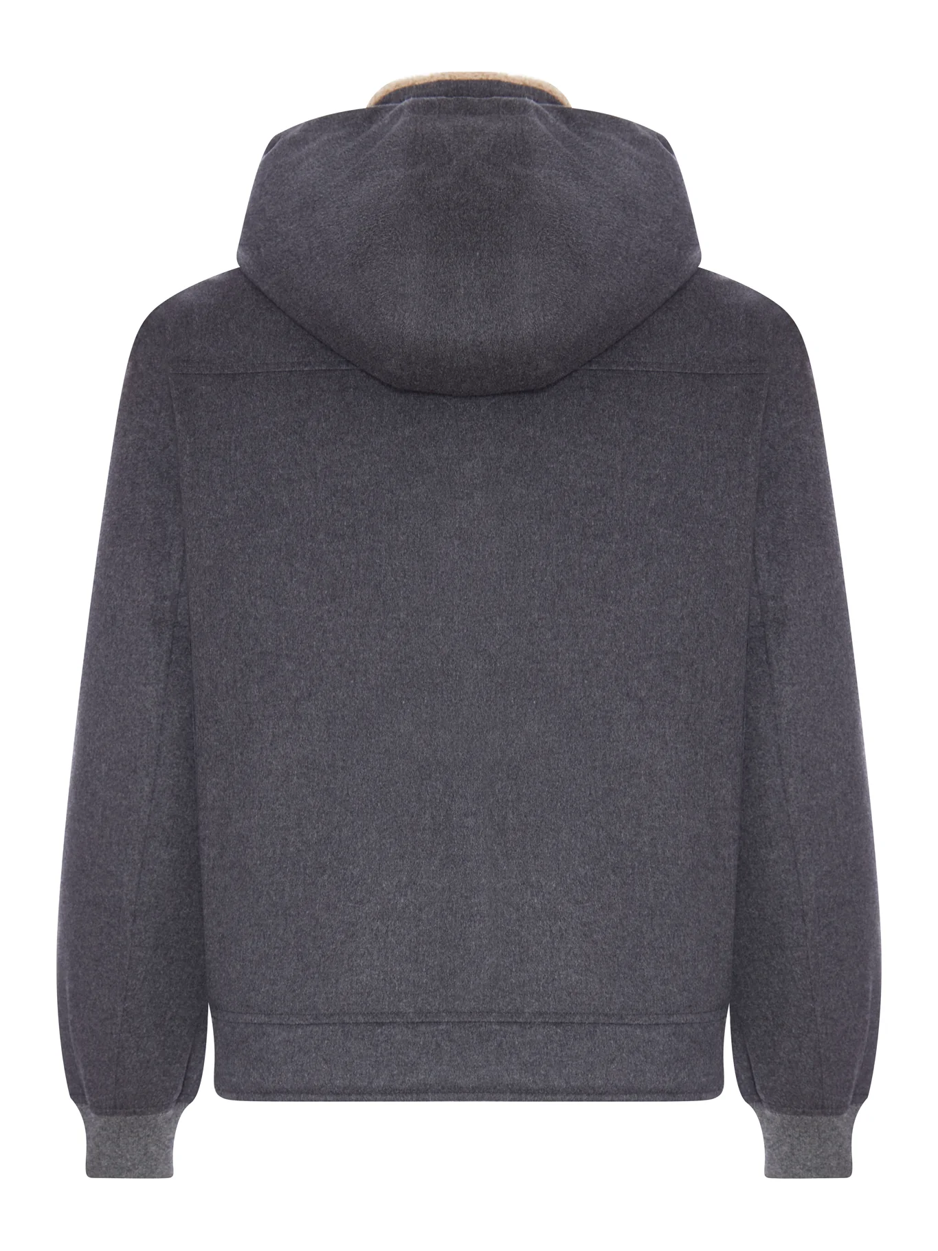 HOODED BOMBER JACKET IN WOOL AND SHEARLING - Image 2