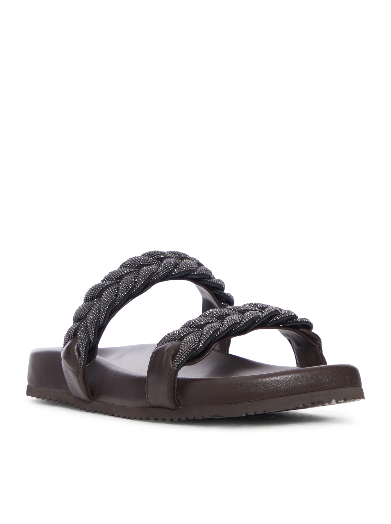 LEATHER SANDALS WITH PRECIOUS BRAIDED STRAPS - Image 2