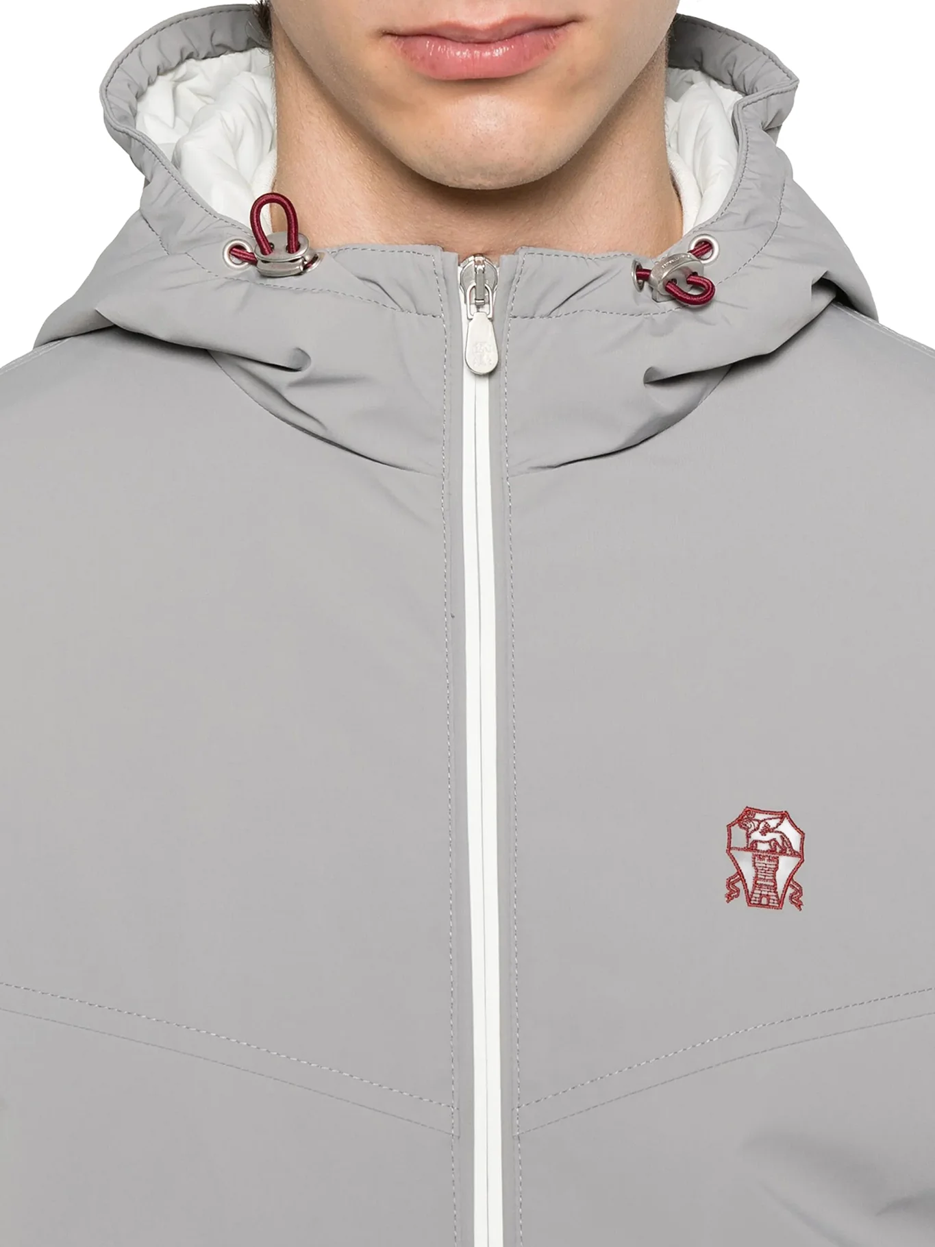 TECHNICAL FABRIC JACKET WITH HOOD - Image 5