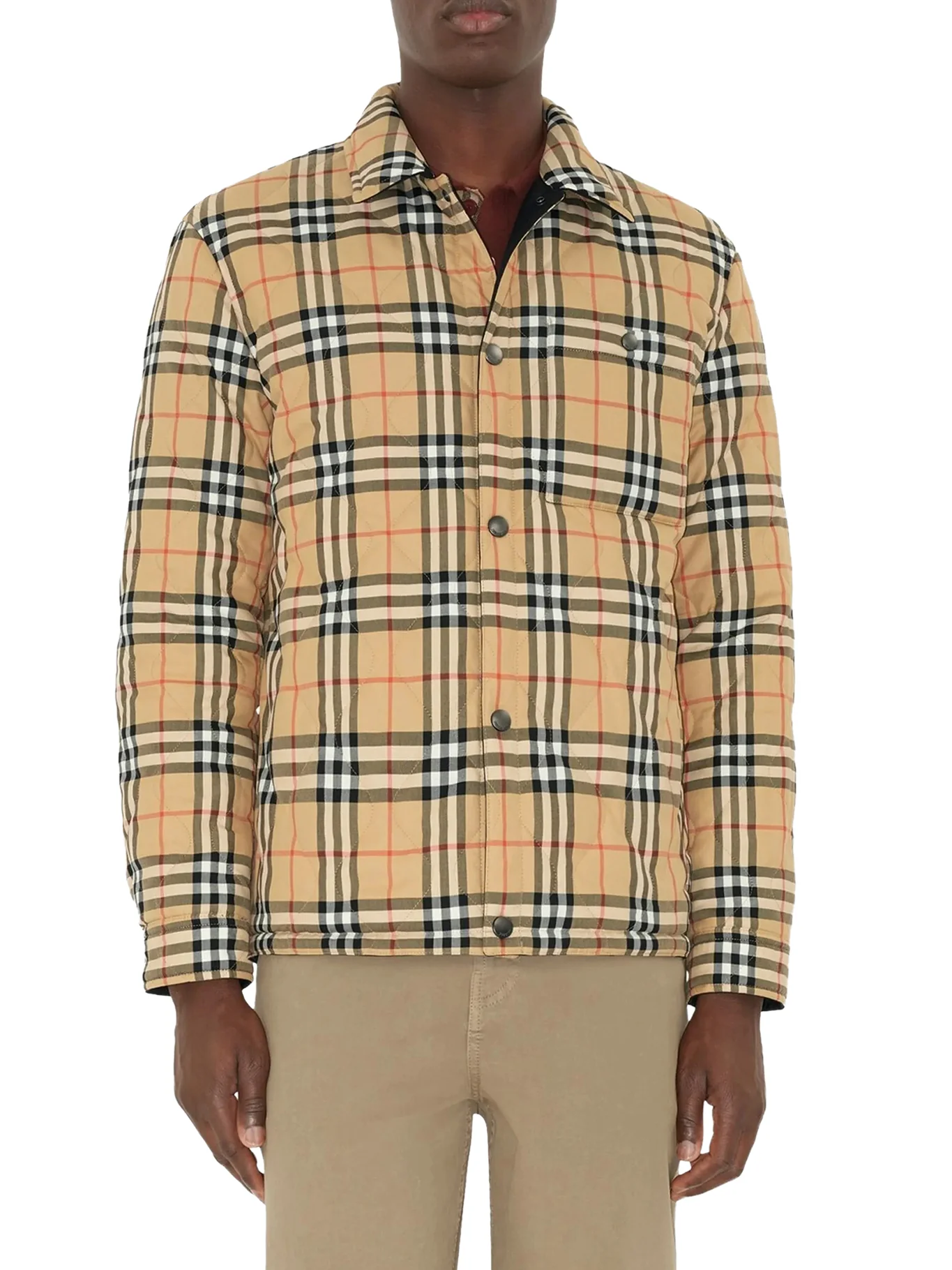REVERSIBLE QUILTED NYLON OVERSHIRT - Image 4