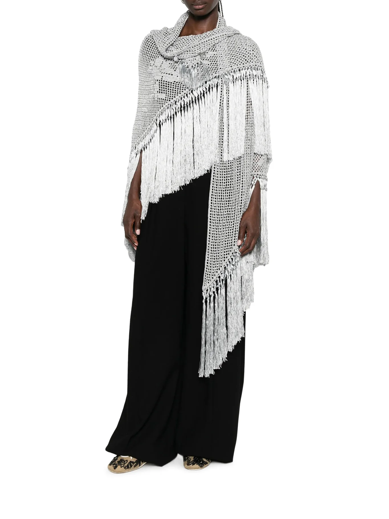 CUPRO AND SILK ROSA CAPE SHAWL - Image 2