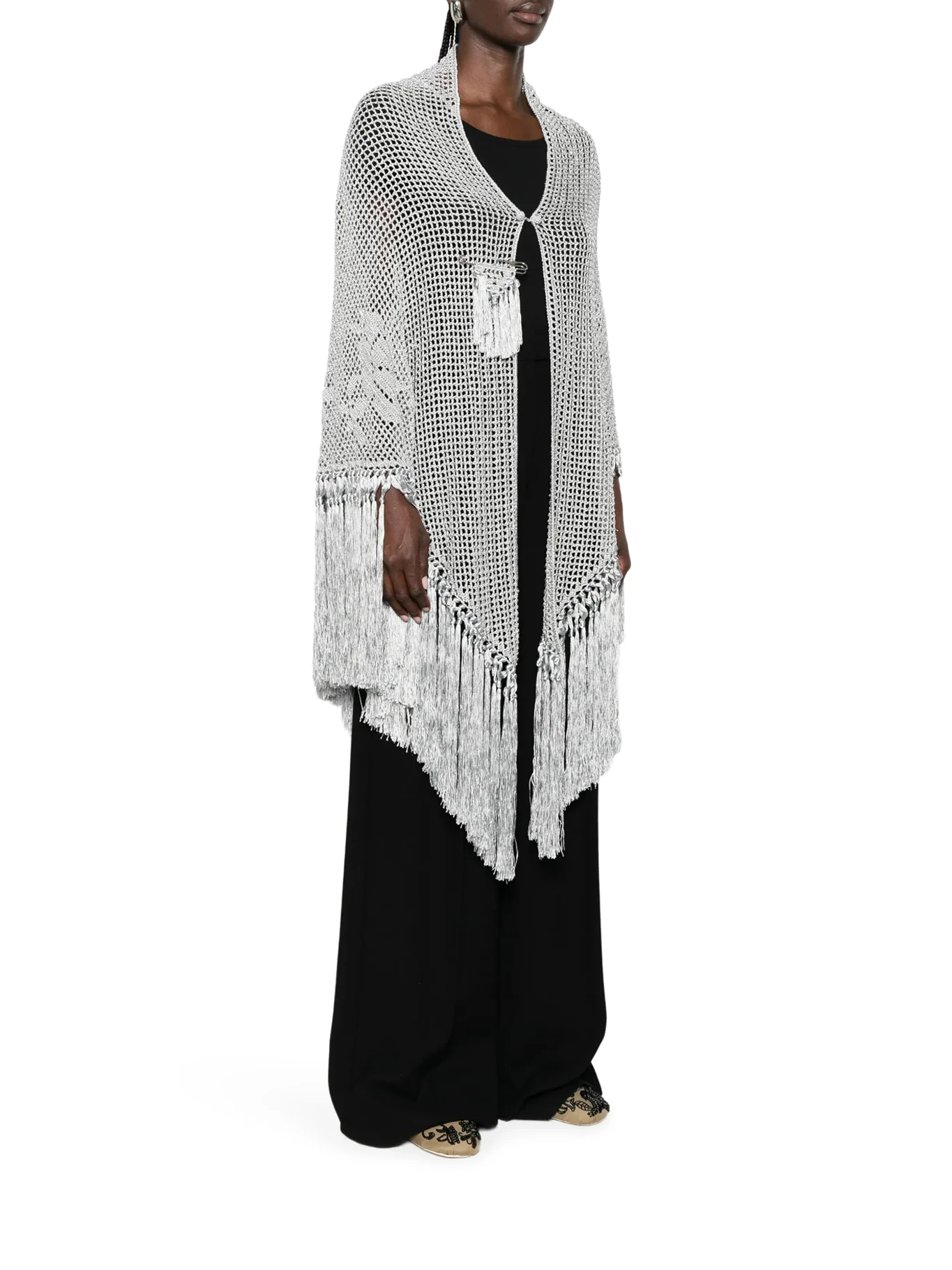 CUPRO AND SILK ROSA CAPE SHAWL - Image 4