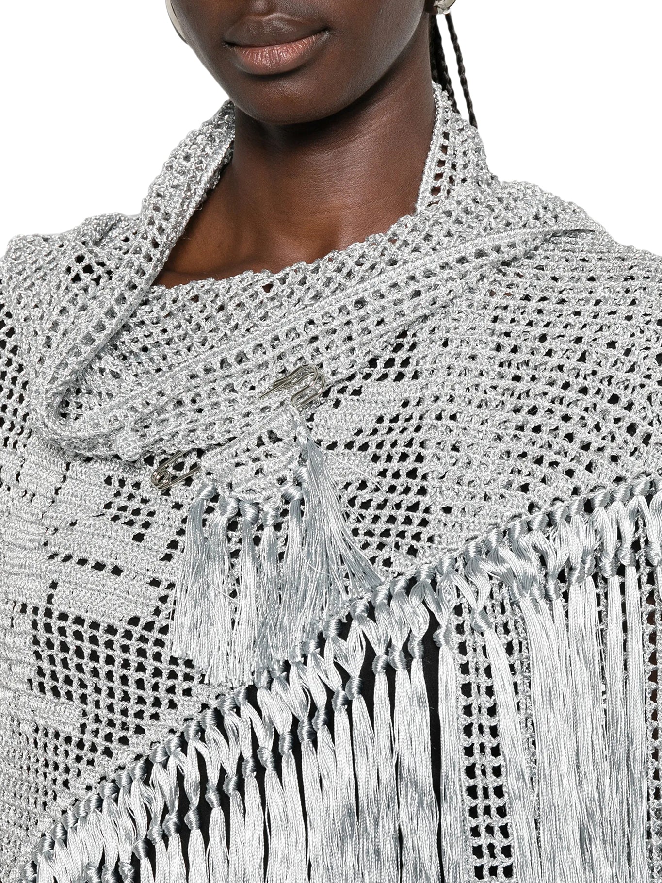 CUPRO AND SILK ROSA CAPE SHAWL - Image 5