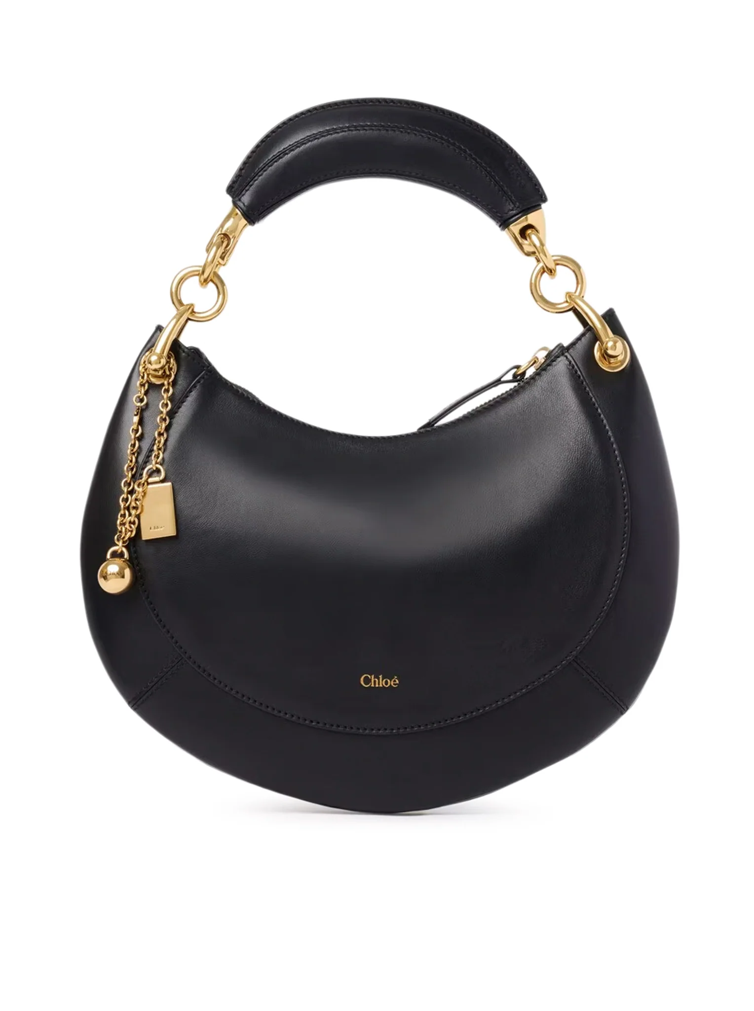 SMALL CHLOÉ BANANA ZIPPED HOBO IN SOFT LEATHER