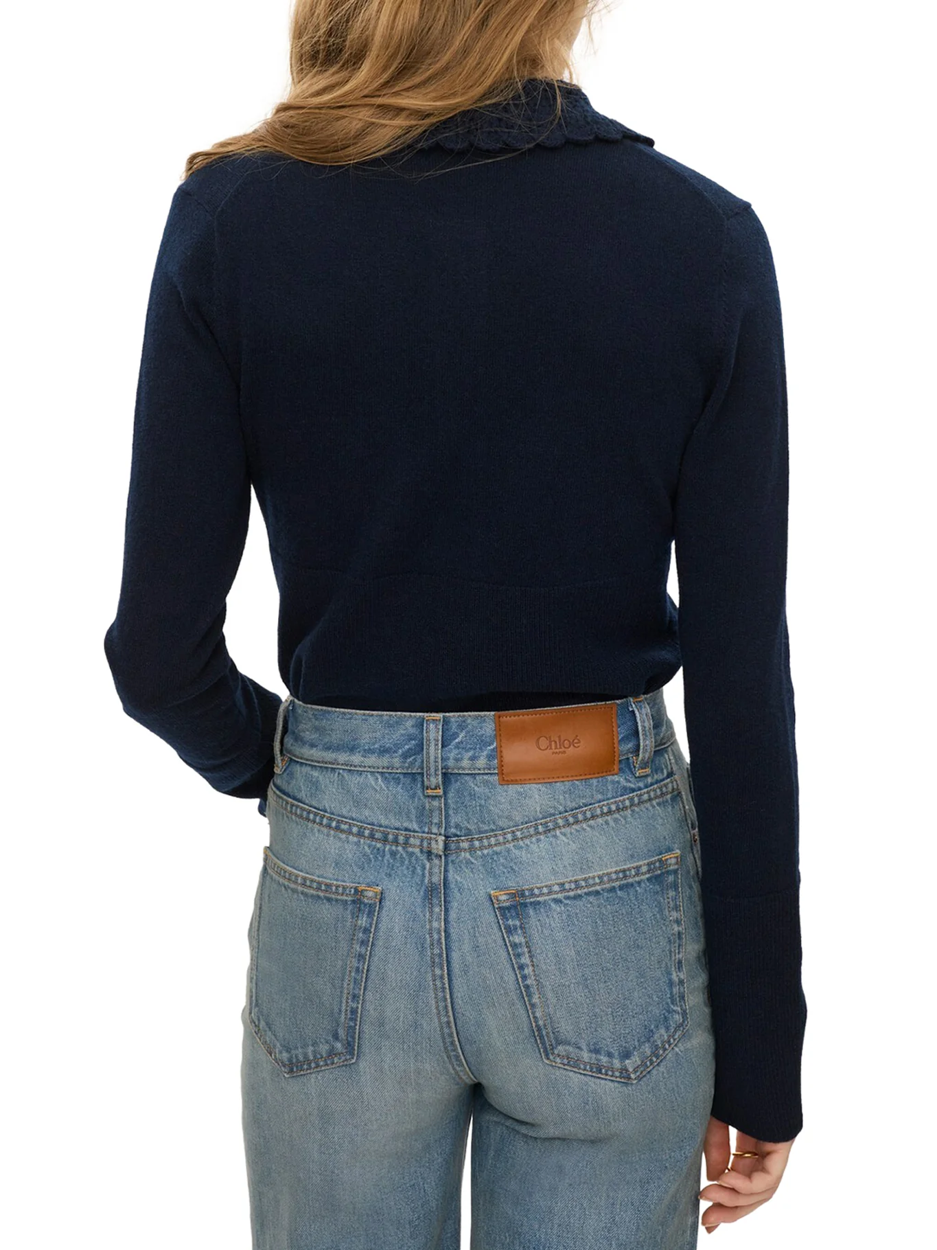 FITTED LOGO CARDIGAN IN A WOOL KNIT - Image 4