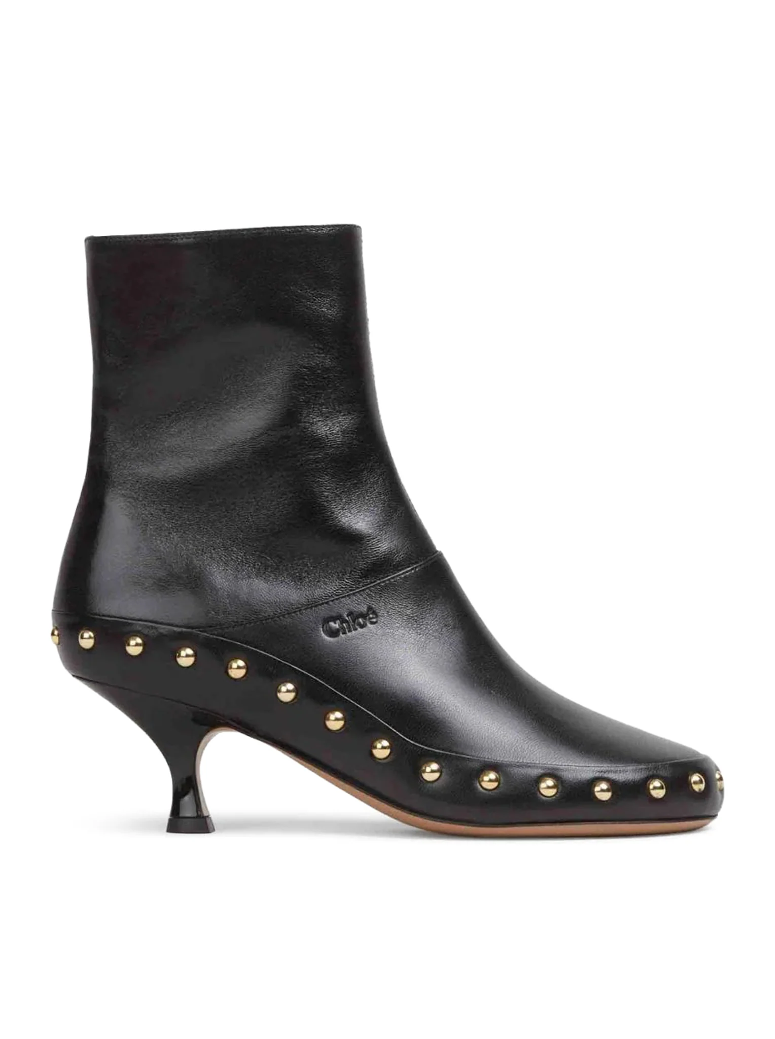 JUNIE LEATHER BOOTS WITH STUDDED DETAILS
