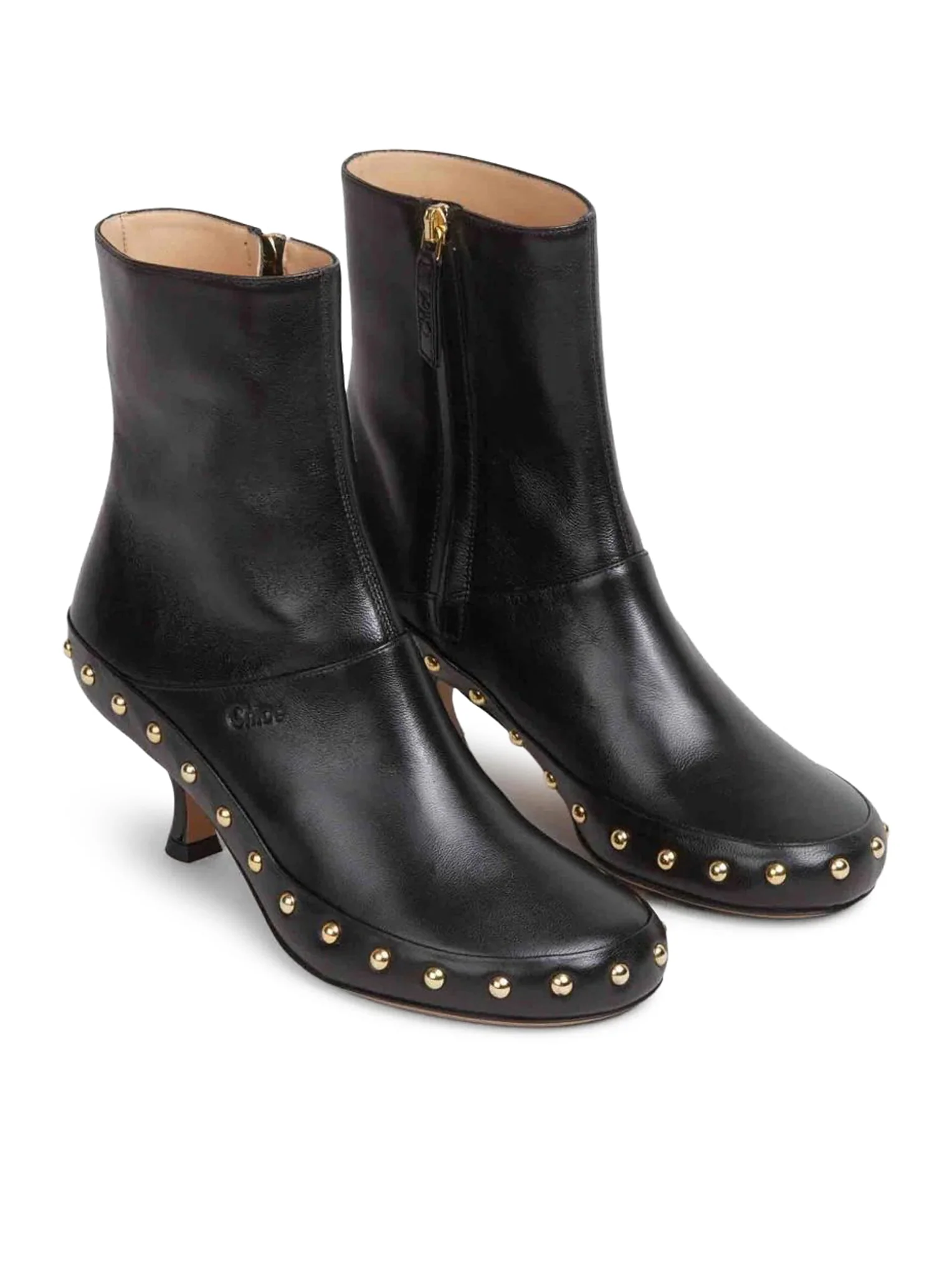 JUNIE LEATHER BOOTS WITH STUDDED DETAILS - Image 2