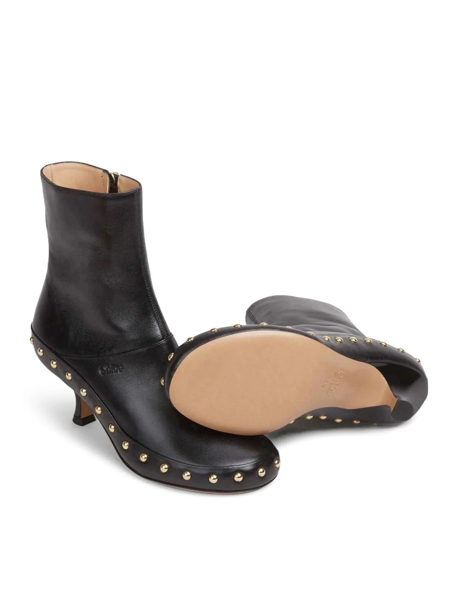 JUNIE LEATHER BOOTS WITH STUDDED DETAILS - Image 4