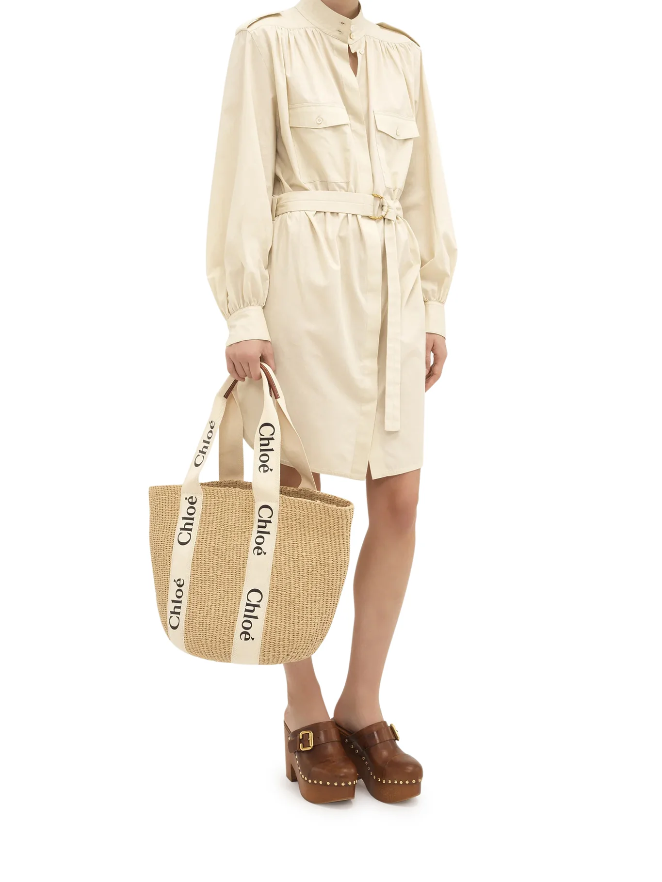 WOODY LARGE BASKET BAG IN NATURAL FIBERS - Image 2
