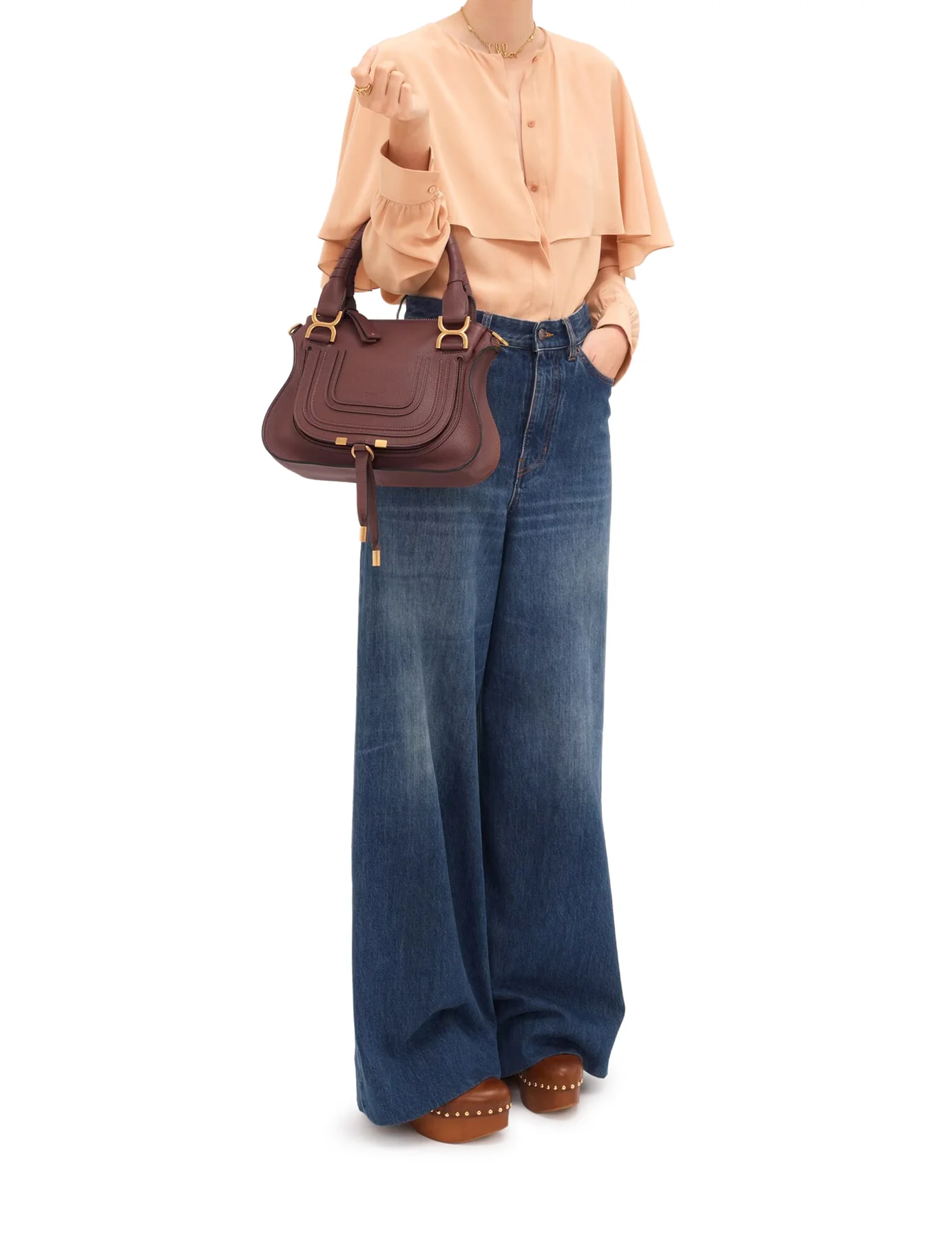 SMALL MERCIE BAG IN GRANATE LEATHER - Image 2