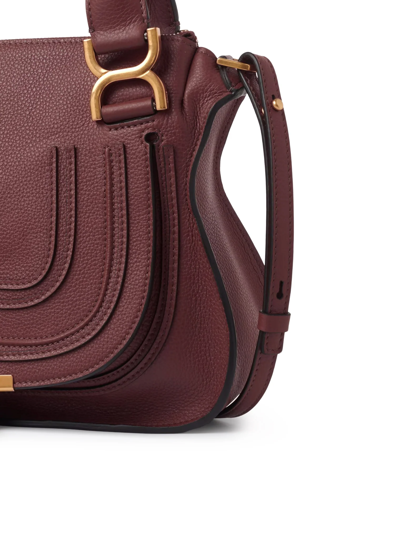 SMALL MERCIE BAG IN GRANATE LEATHER - Image 6