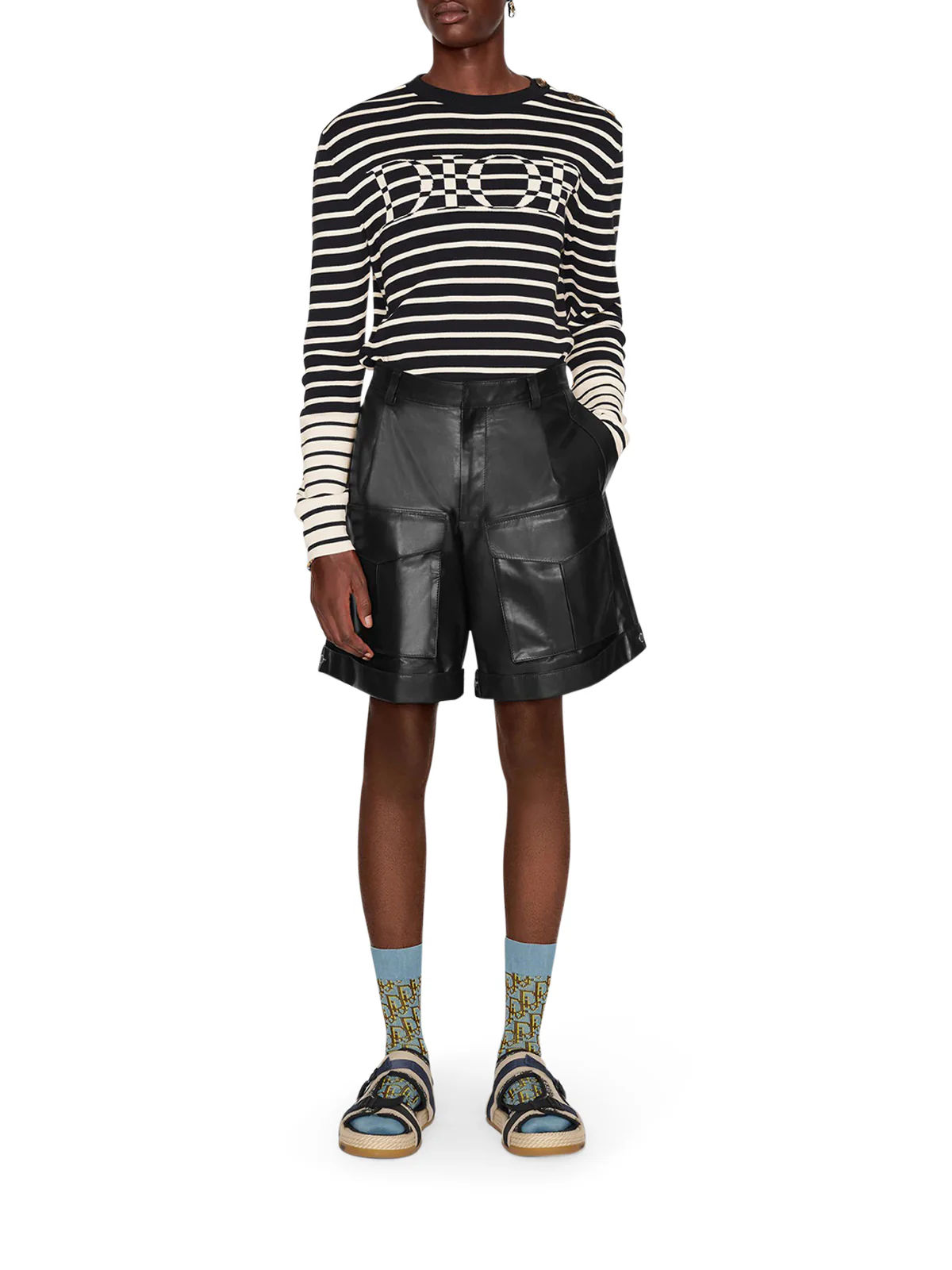 `DIOR` STRIPED SWEATER