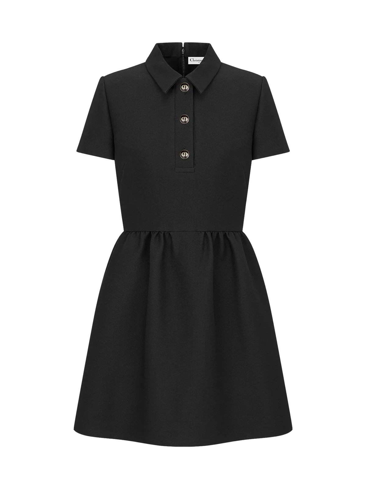 30 MONTAIGNE SHORT DRESS WITH `CD` BUTTONS