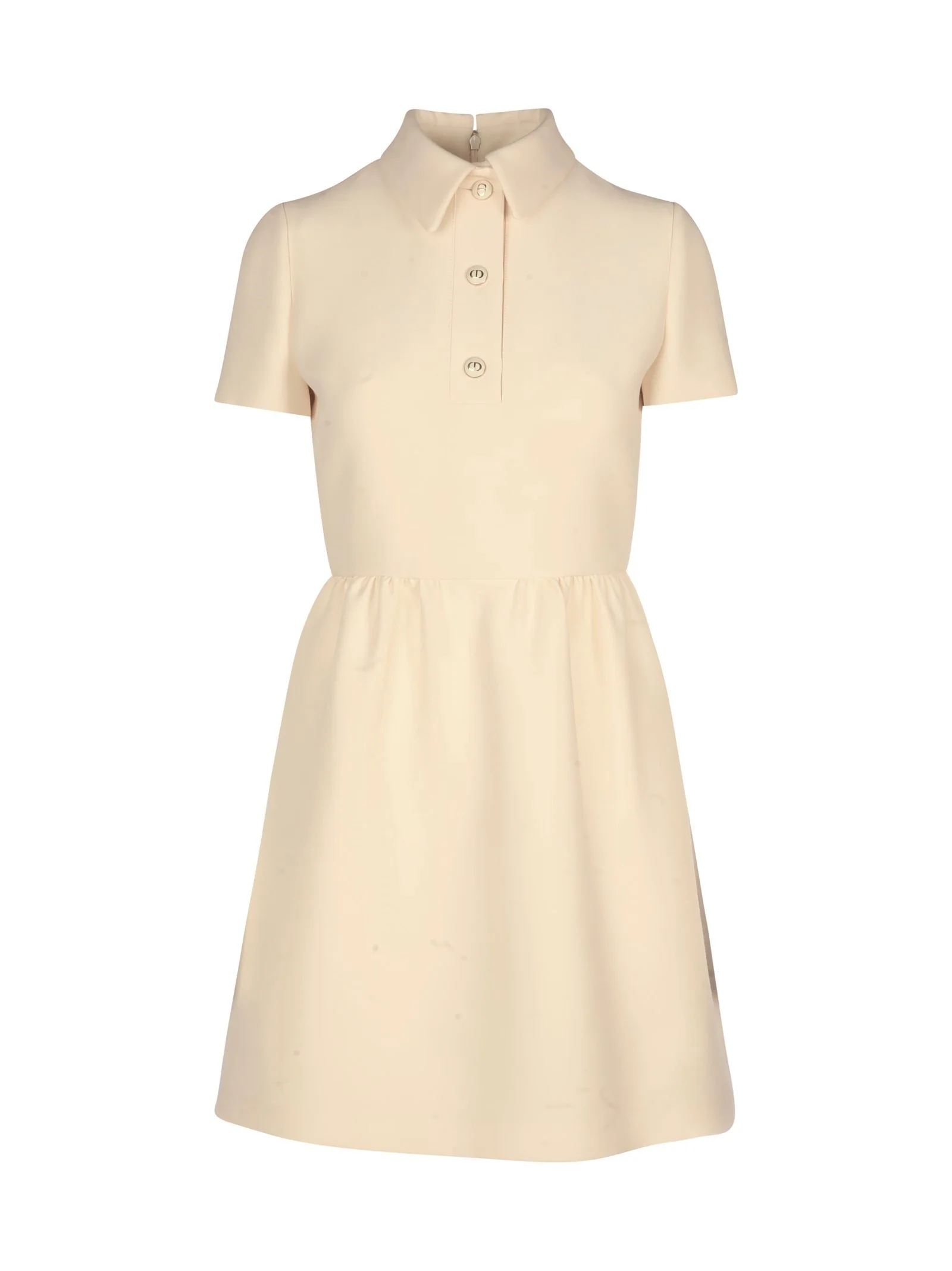 30 MONTAIGNE SHORT DRESS WITH `CD` BUTTONS