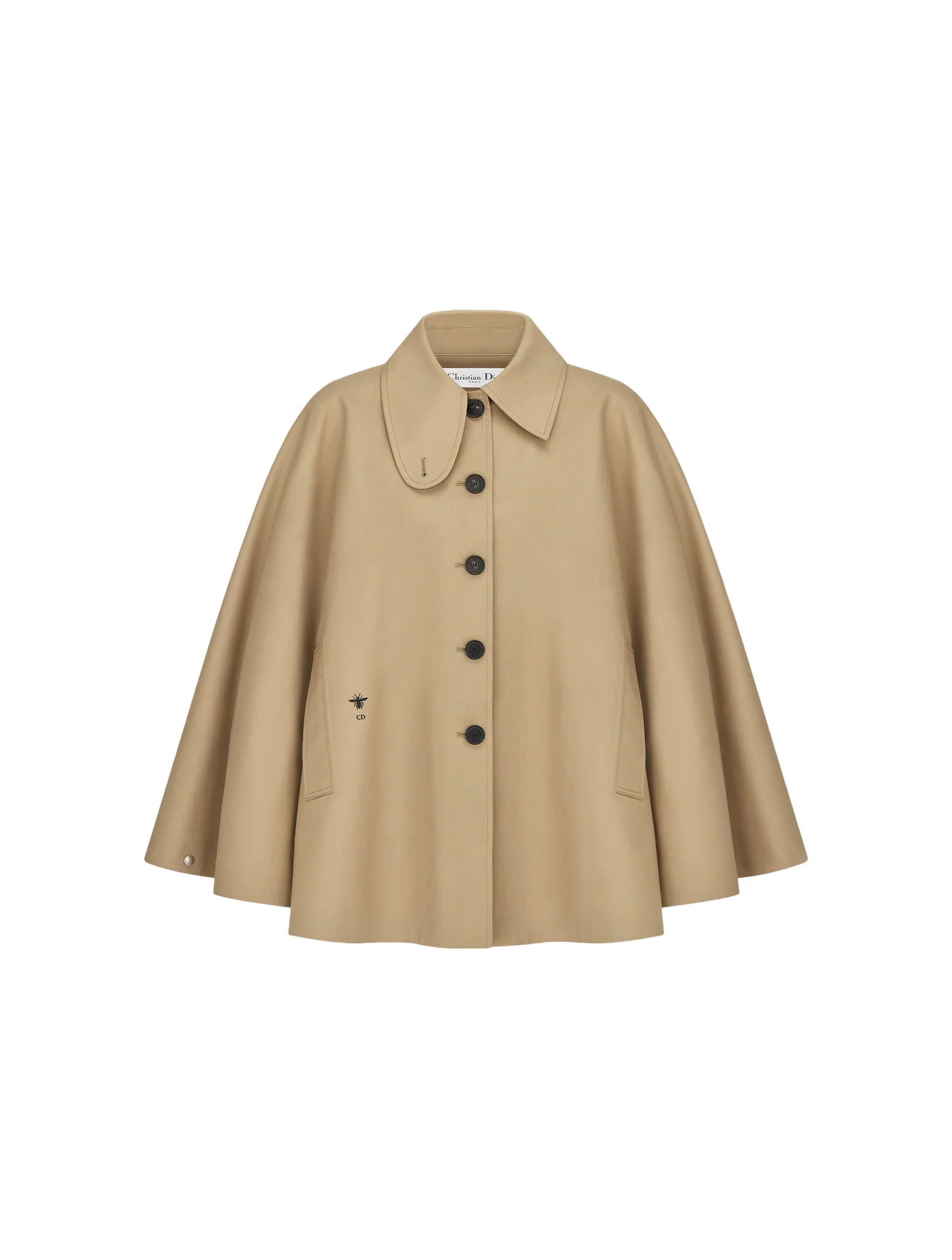 BEIGE COTTON GABARDINE CAPE