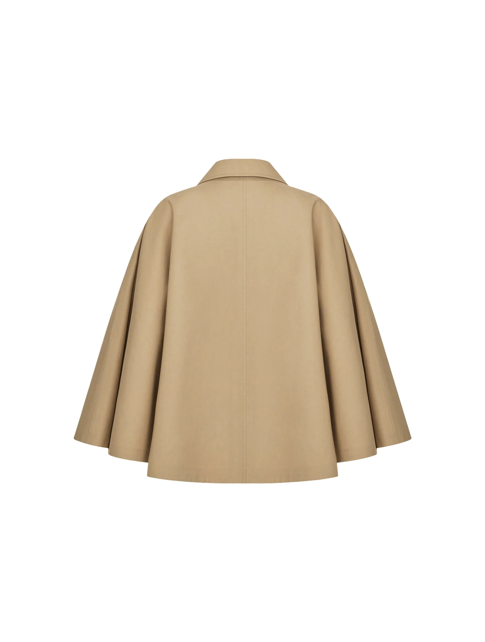 BEIGE COTTON GABARDINE CAPE - Image 4