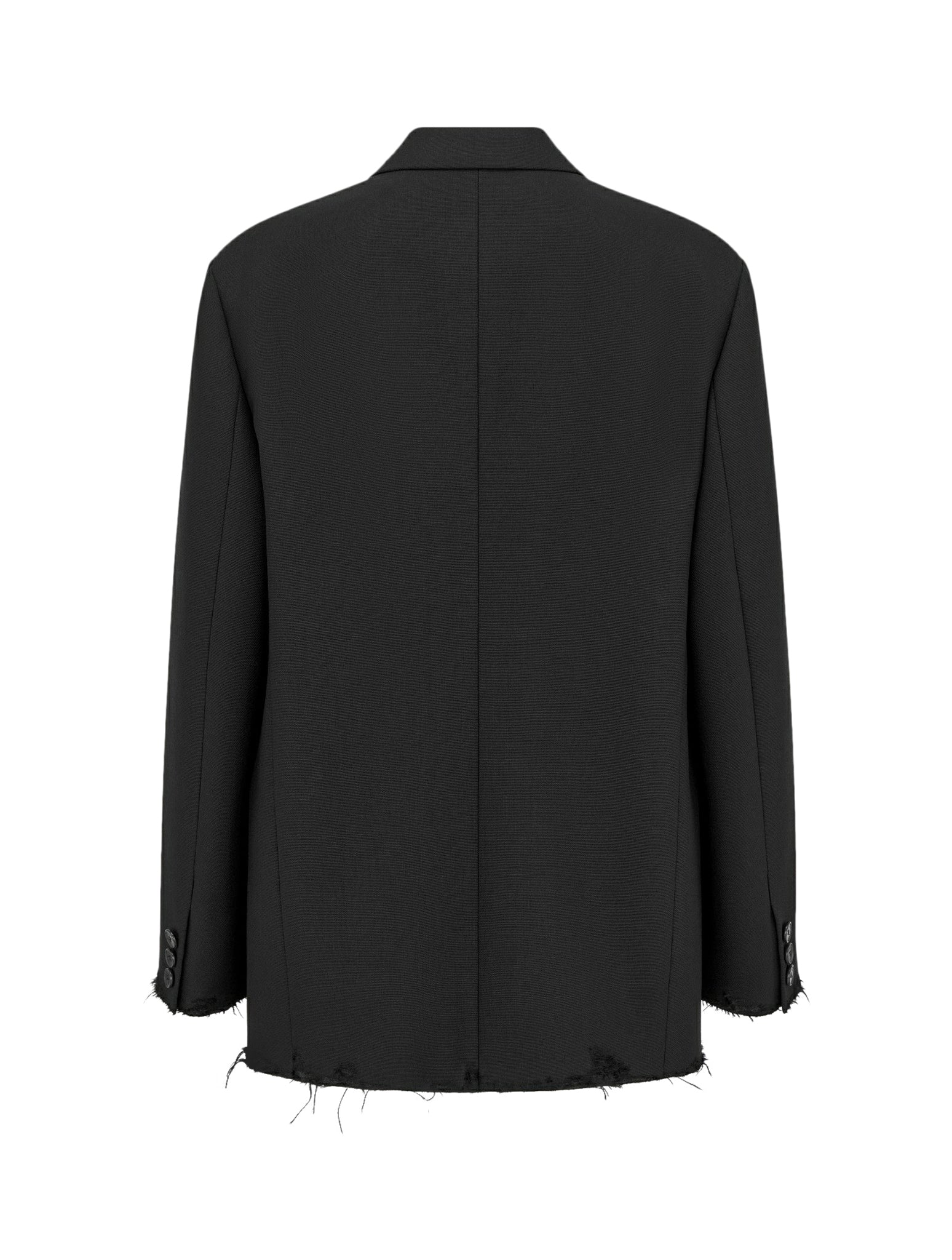 BLACK WOOL AND MOHAIR OVERSIZED BLAZER - Image 2