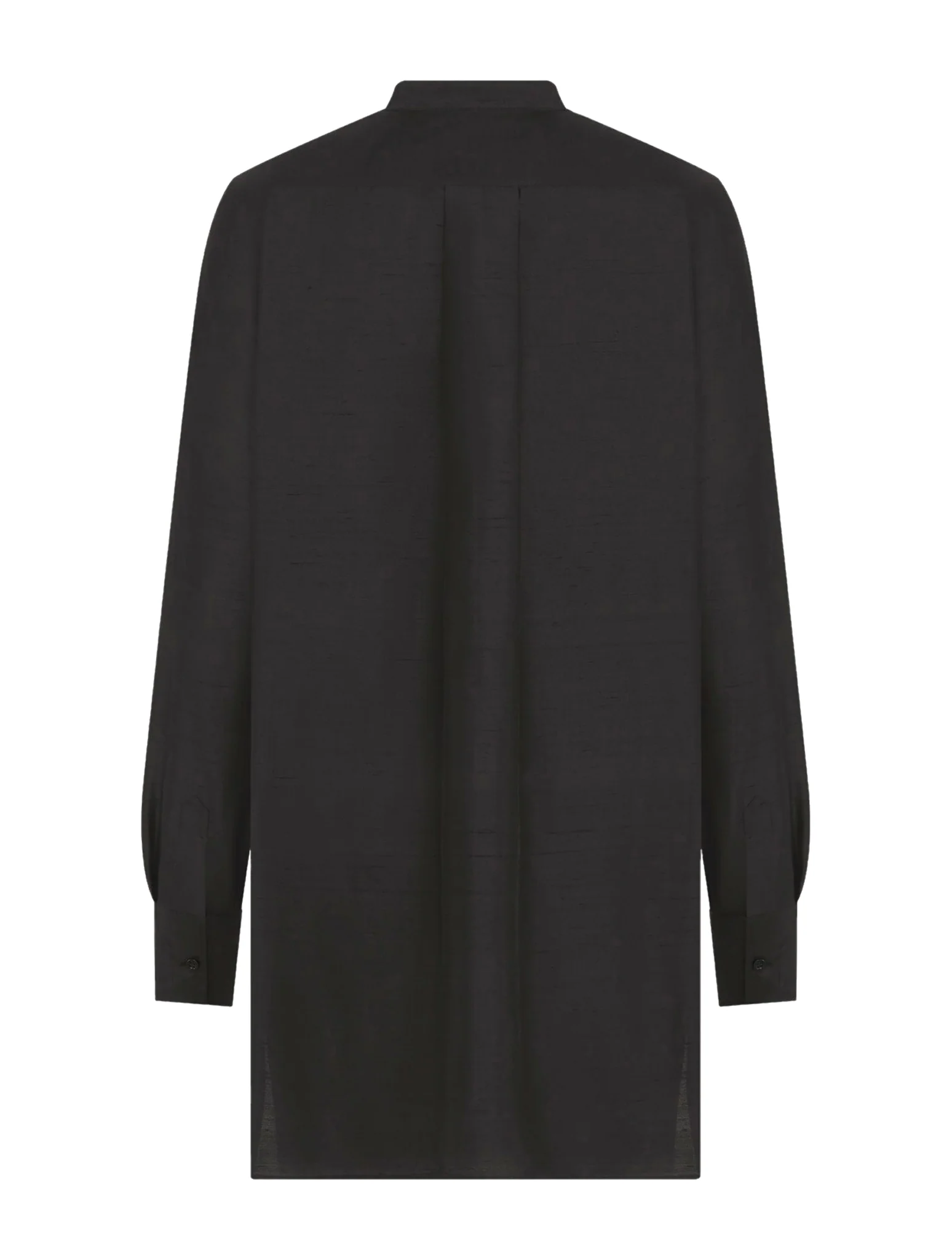 BLOUSE Black lightweight shantung silk - Image 6